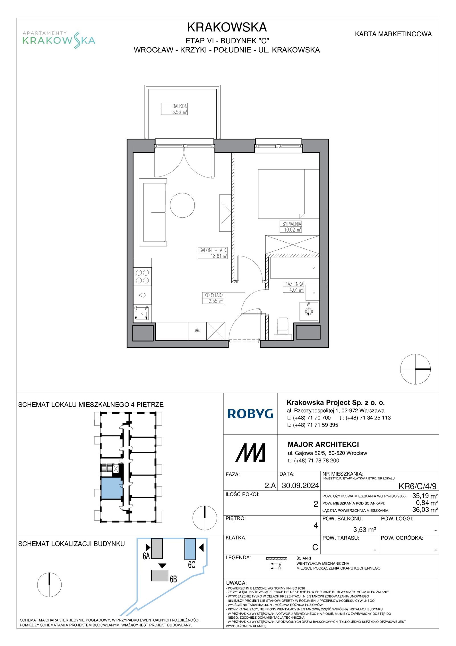 Rzut KR6/C/4/9 — Apartamenty Krakowska 6