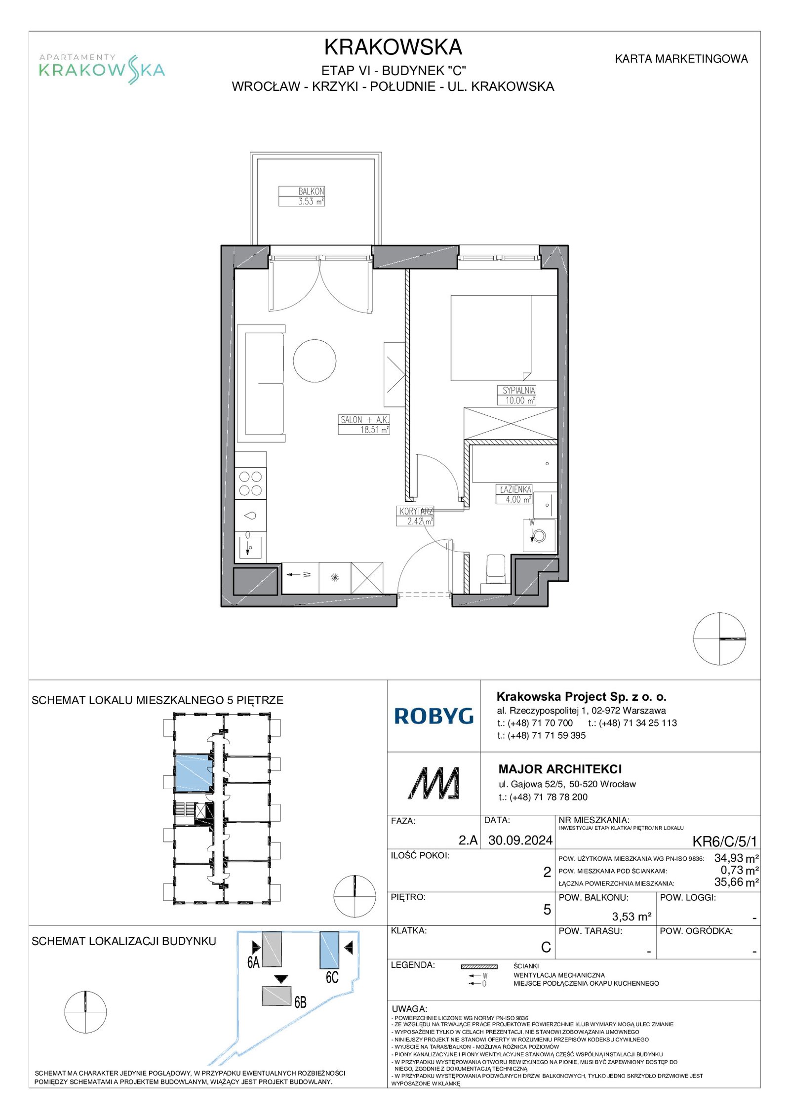 Rzut KR6/C/5/1 — Apartamenty Krakowska 6