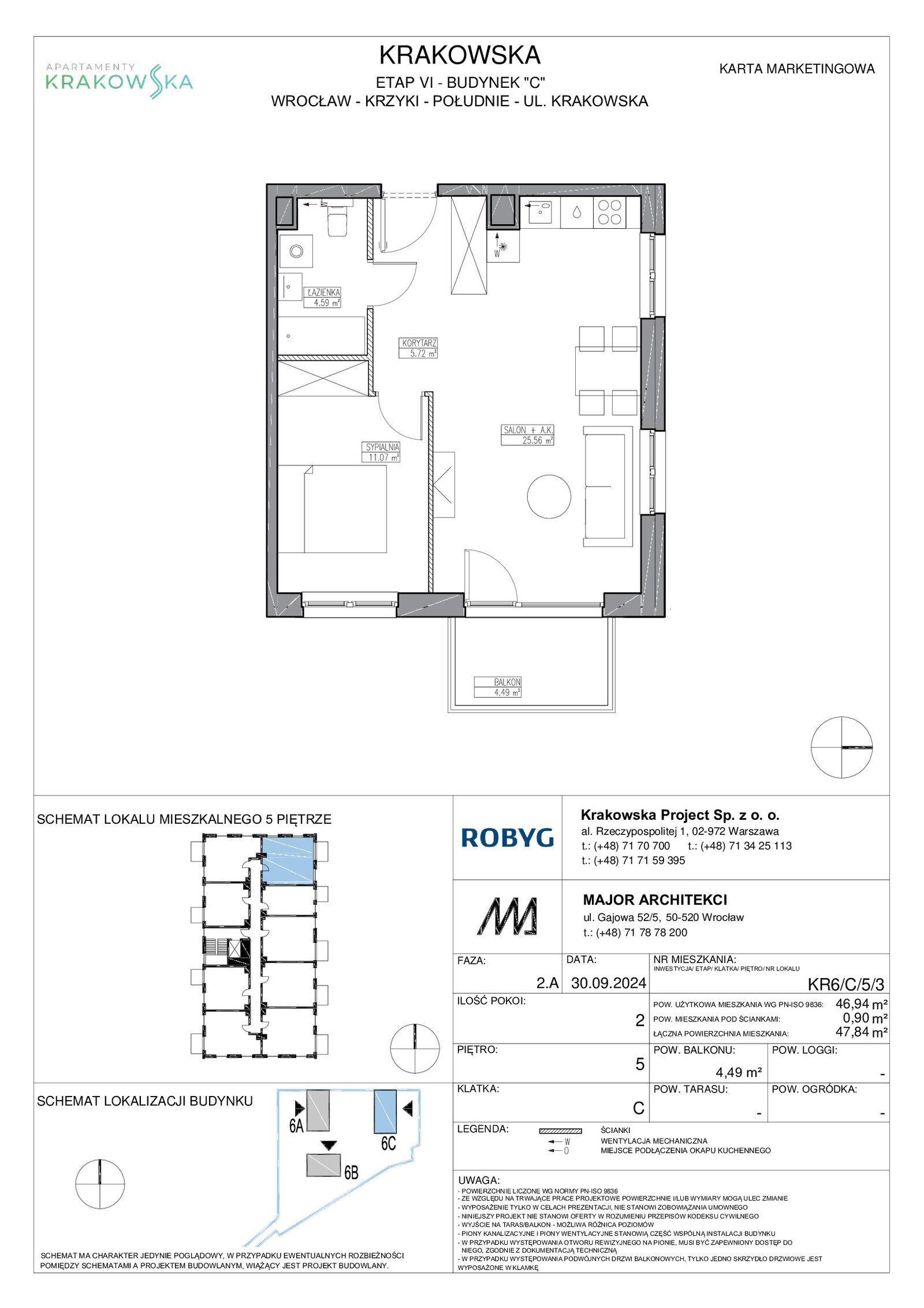Rzut KR6/C/5/3 — Apartamenty Krakowska 6