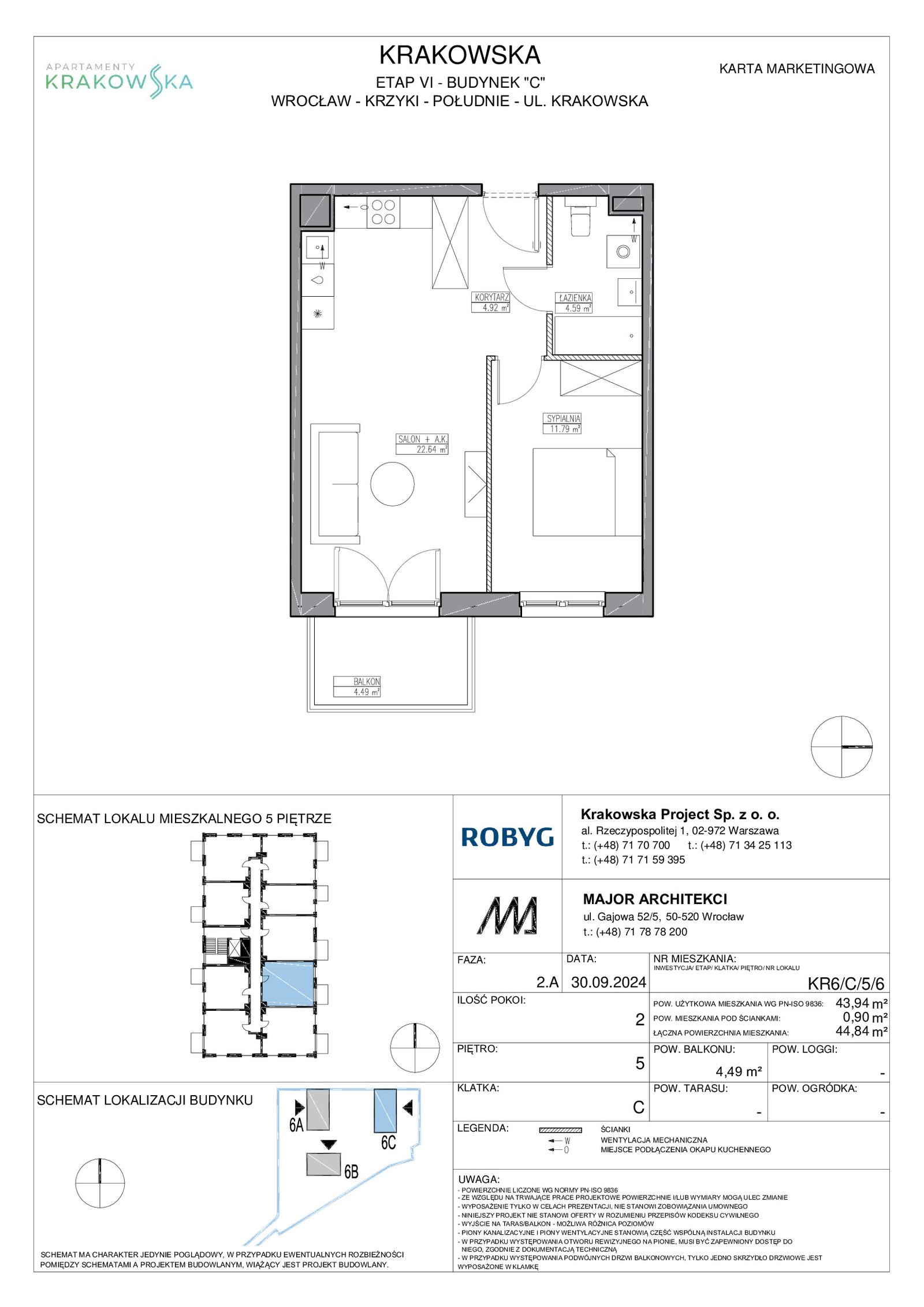 Rzut KR6/C/5/6 — Apartamenty Krakowska 6
