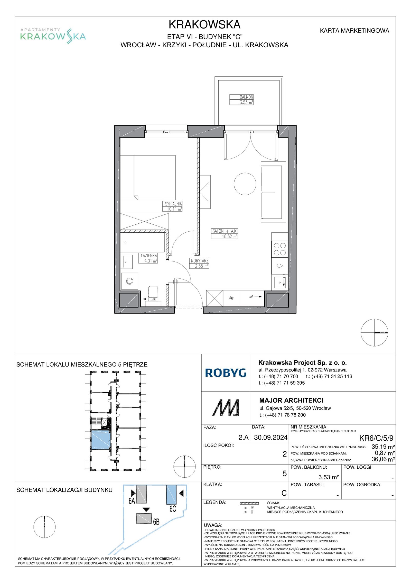 Rzut KR6/C/5/9 — Apartamenty Krakowska 6