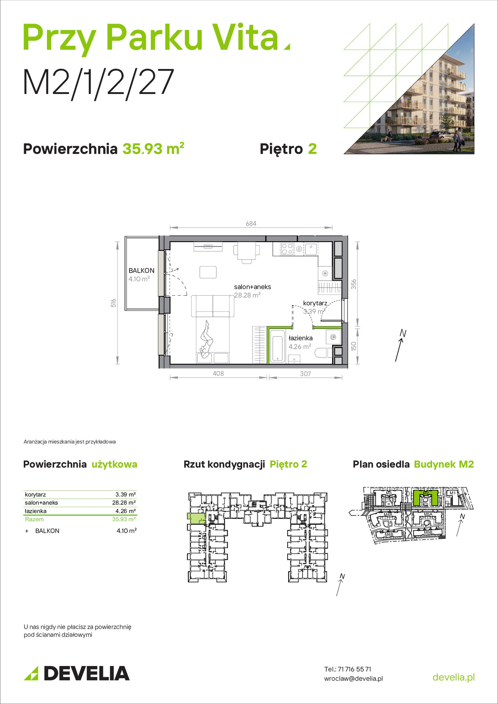 Rzut M2/1/2/27 — Przy Parku Vita