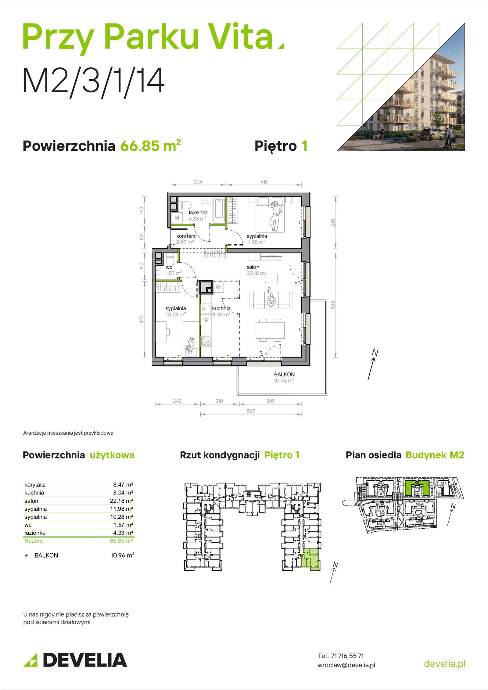 Rzut M2/3/1/14 — Przy Parku Vita