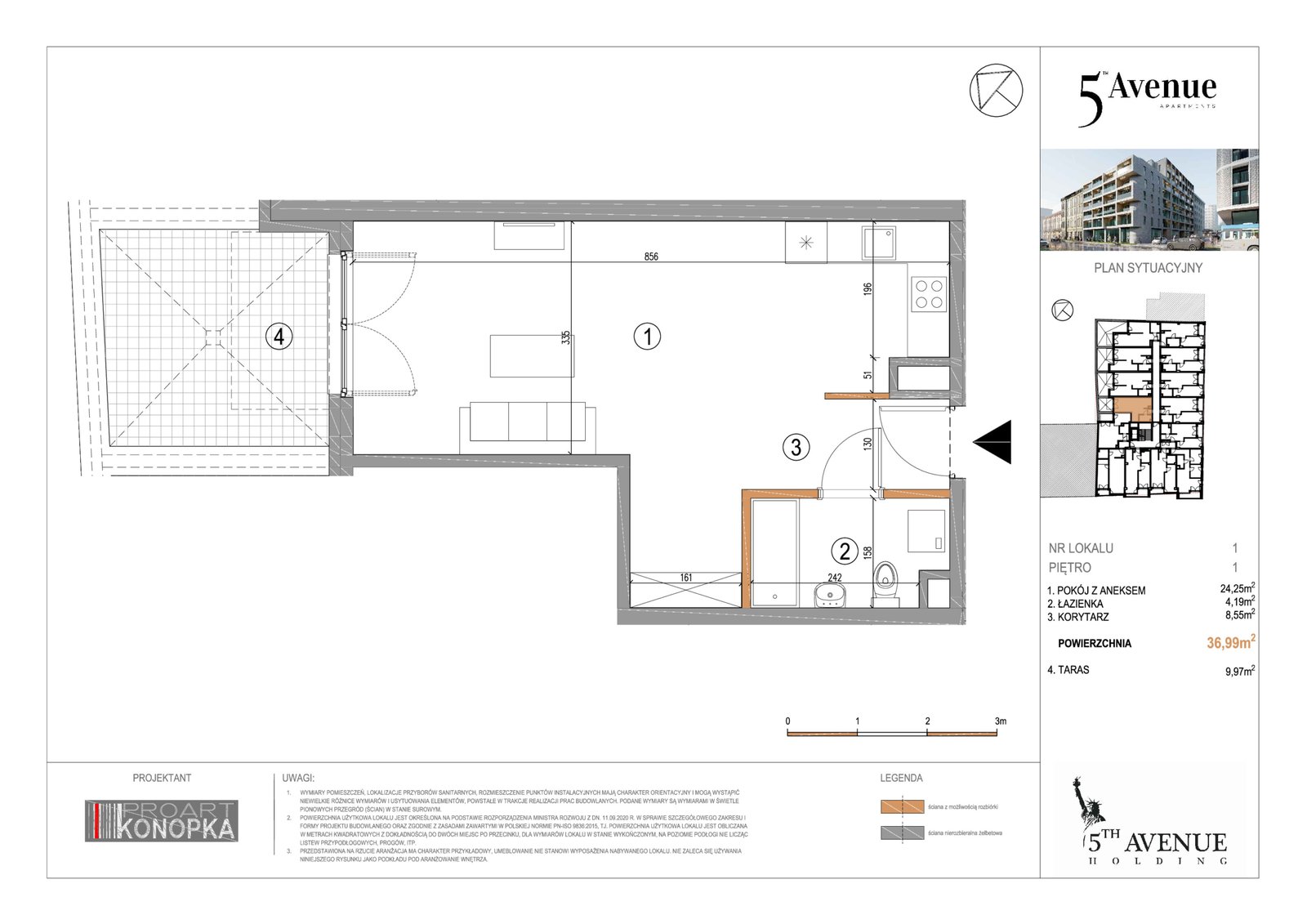 Rzut A1/1 — 5th Avenue Apartments