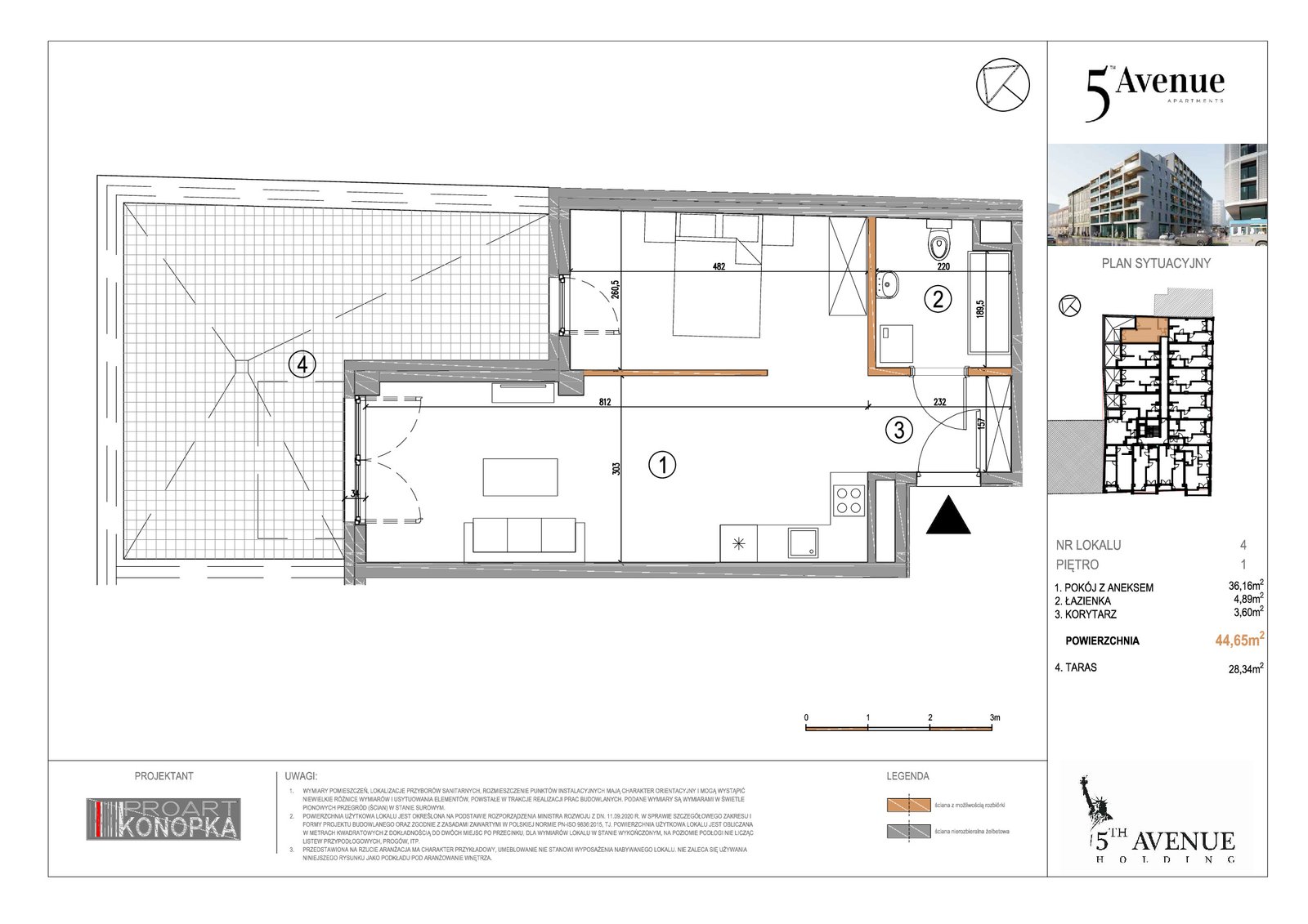 Rzut A1/4 — 5th Avenue Apartments