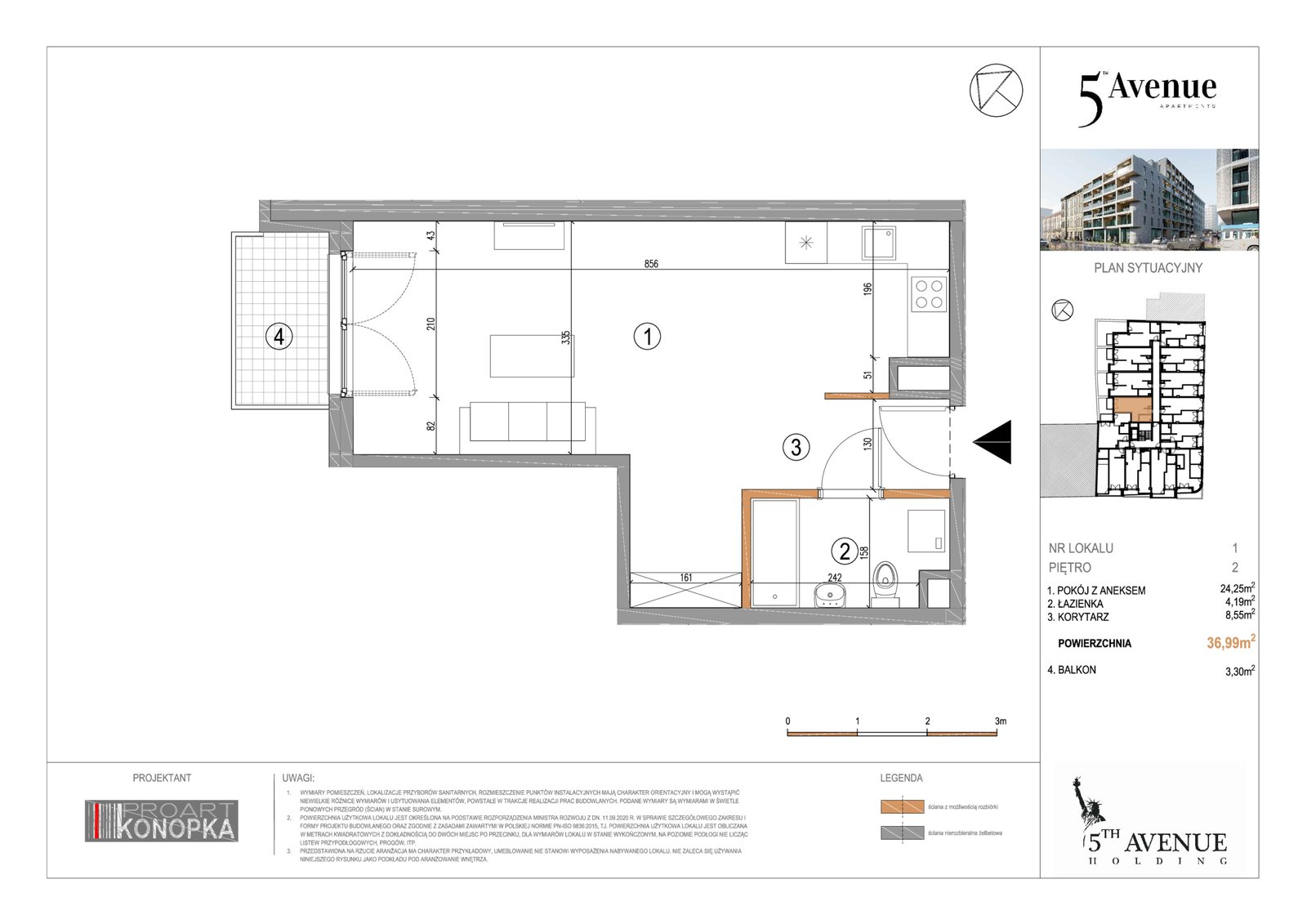 Rzut A2/1 — 5th Avenue Apartments