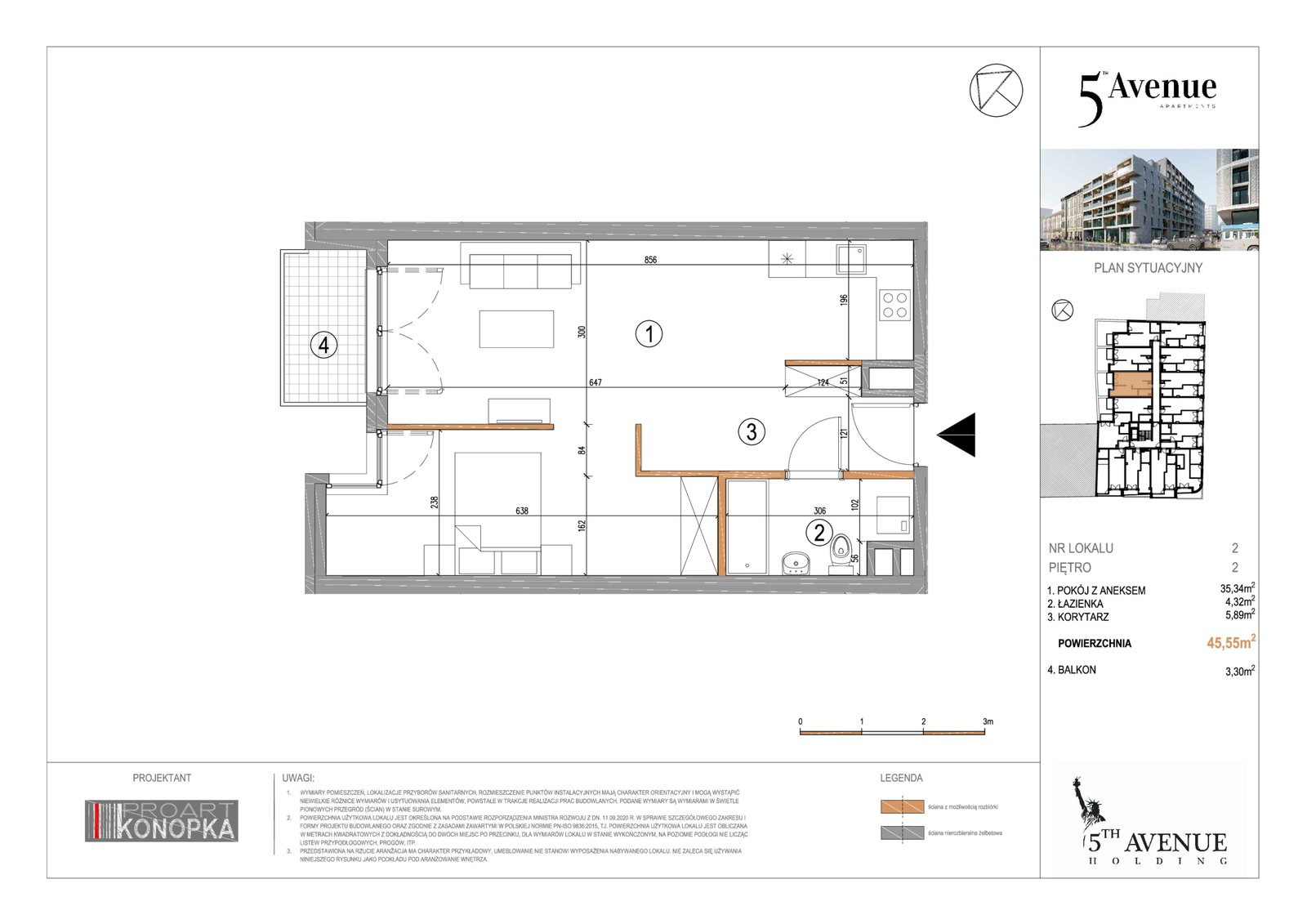 Rzut A2/2 — 5th Avenue Apartments