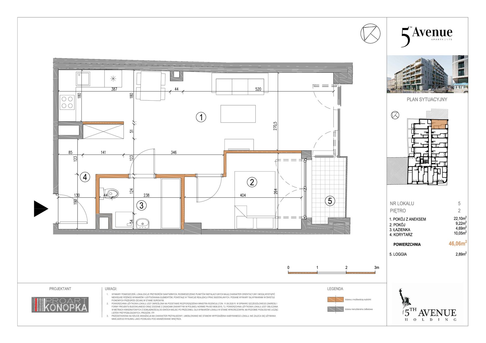 Rzut A2/5 — 5th Avenue Apartments