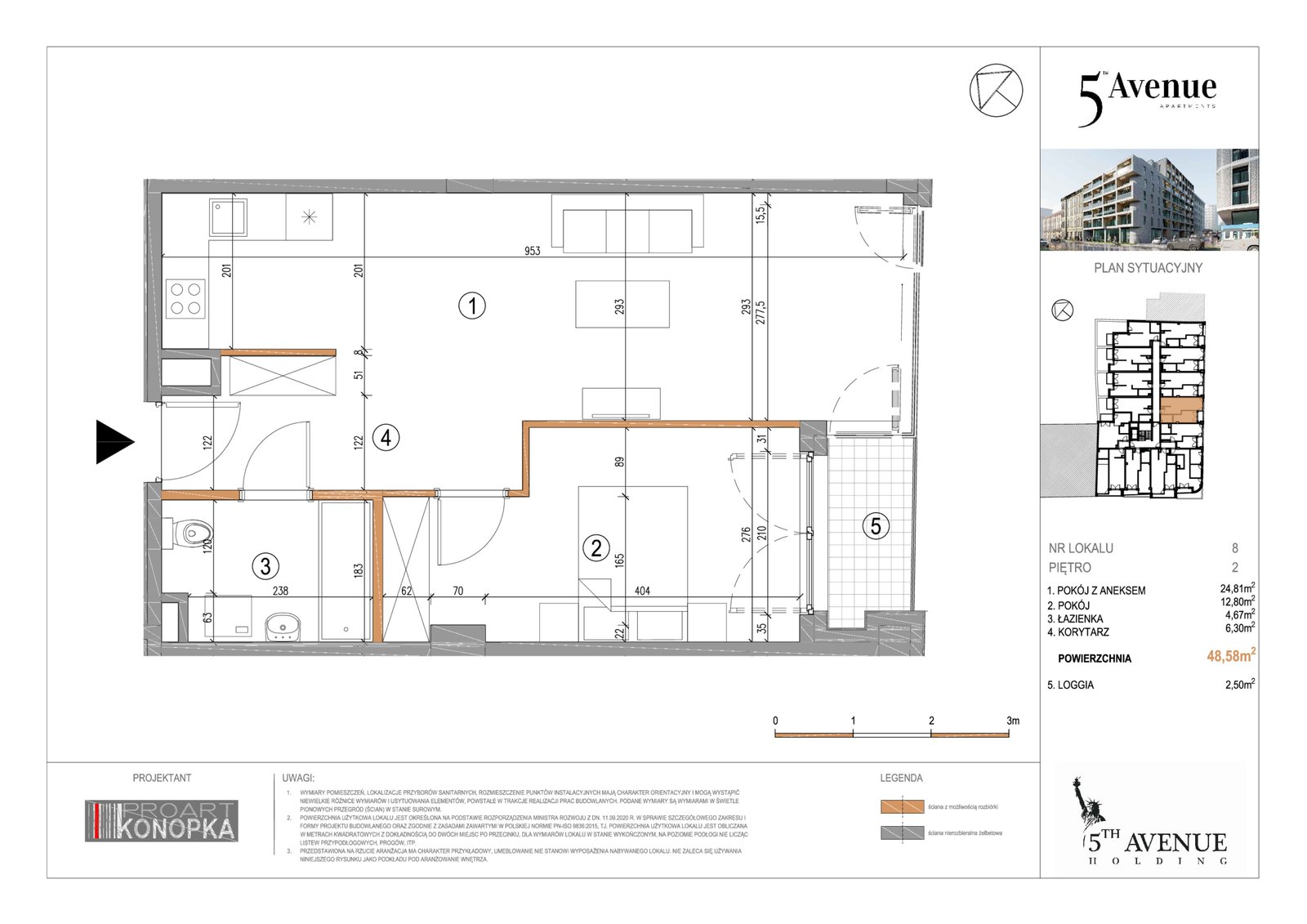 Rzut A2/8 — 5th Avenue Apartments