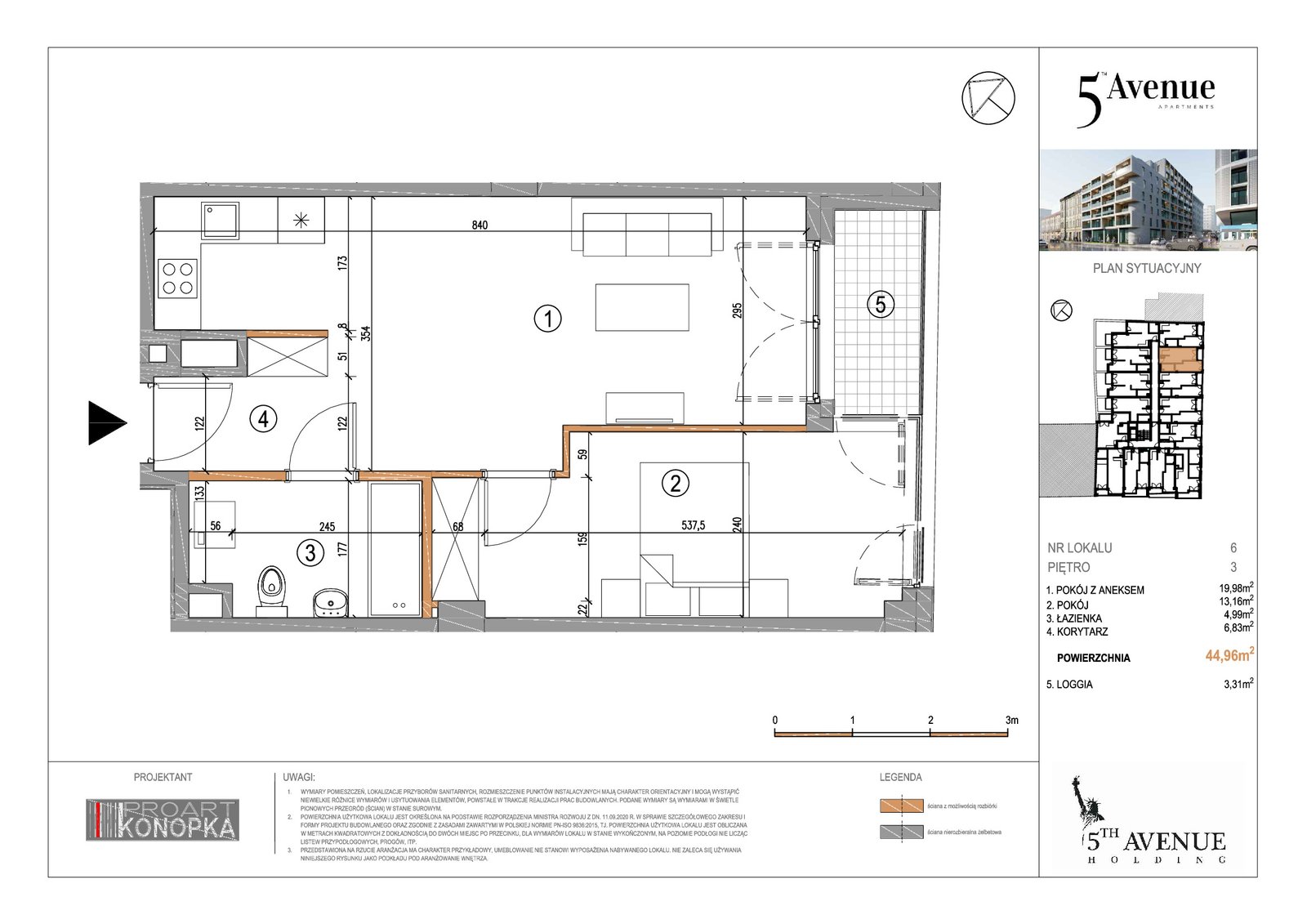 Rzut A3/6 — 5th Avenue Apartments