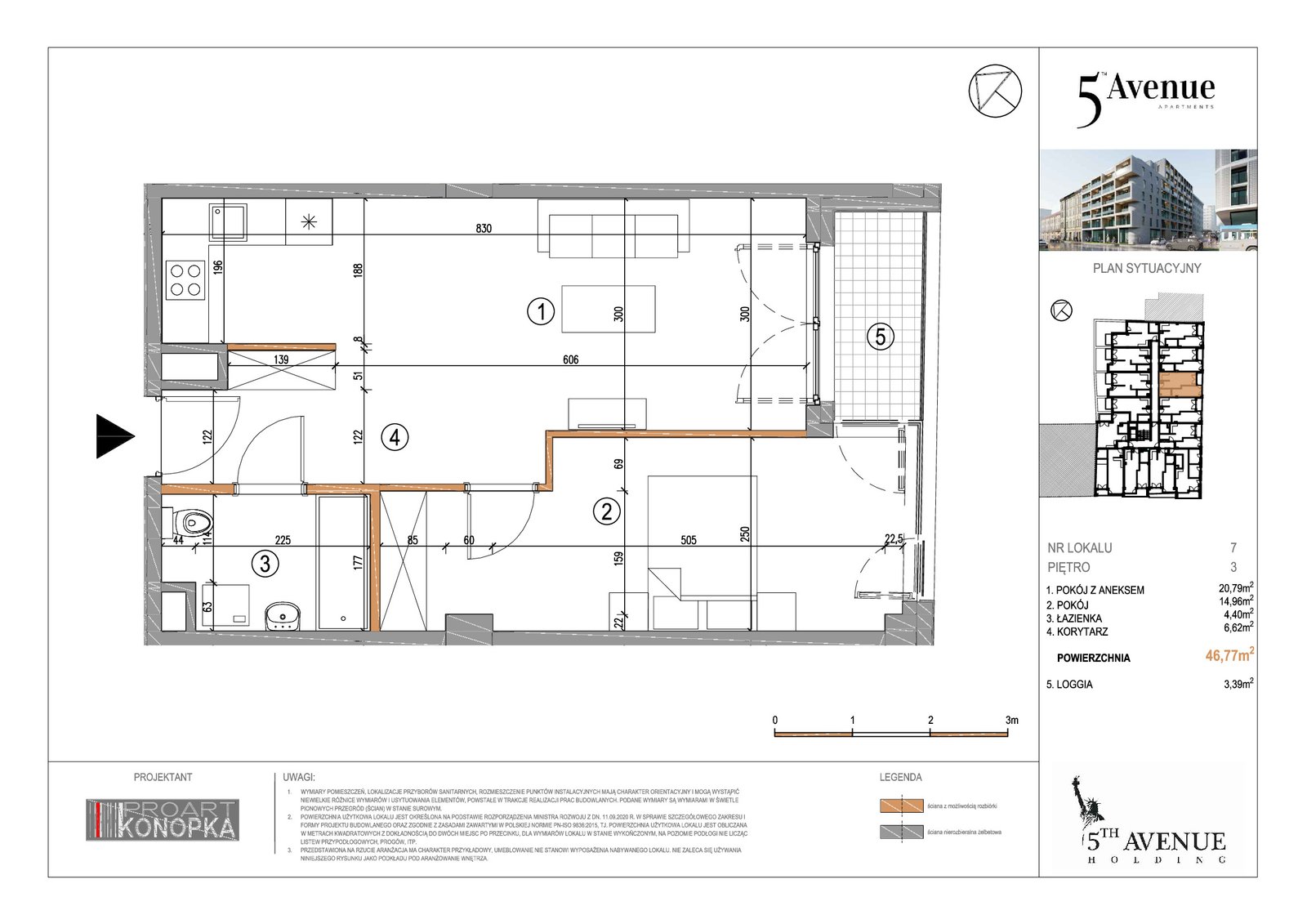 Rzut A3/7 — 5th Avenue Apartments