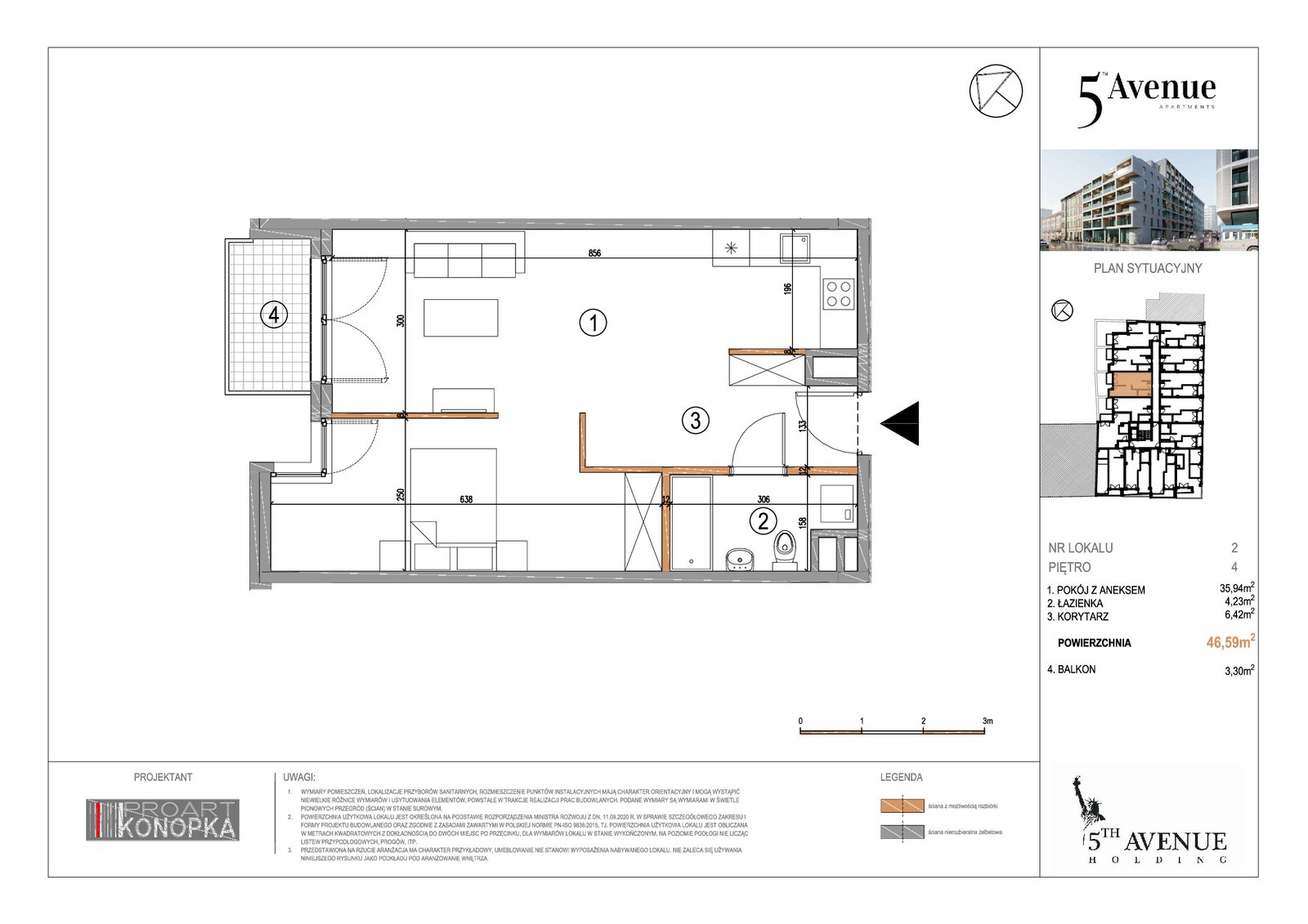 Rzut A4/2 — 5th Avenue Apartments