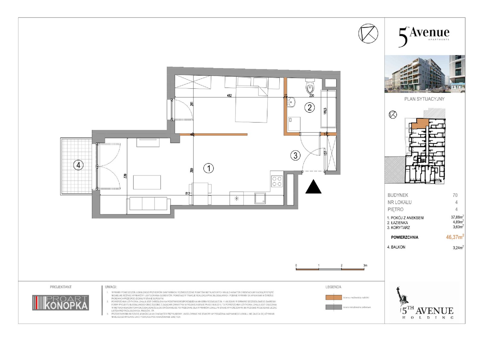Rzut A4/4 — 5th Avenue Apartments