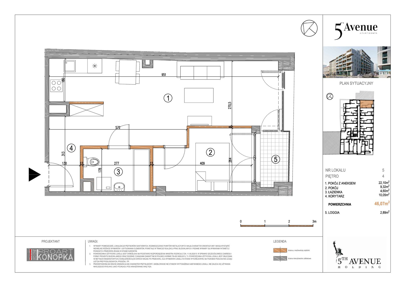 Rzut A4/5 — 5th Avenue Apartments