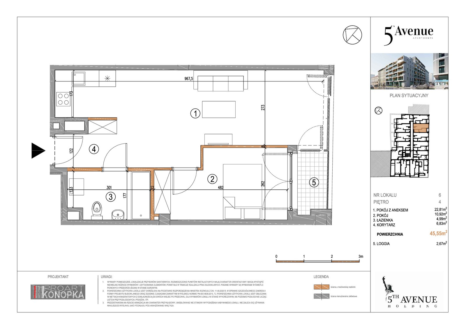 Rzut A4/6 — 5th Avenue Apartments
