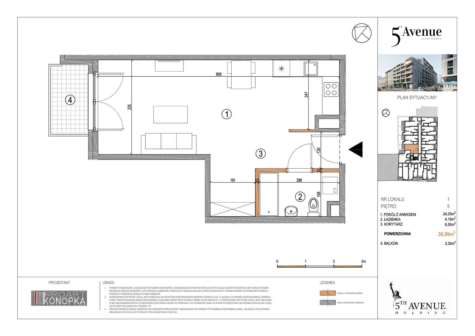 Rzut A5/1 — 5th Avenue Apartments