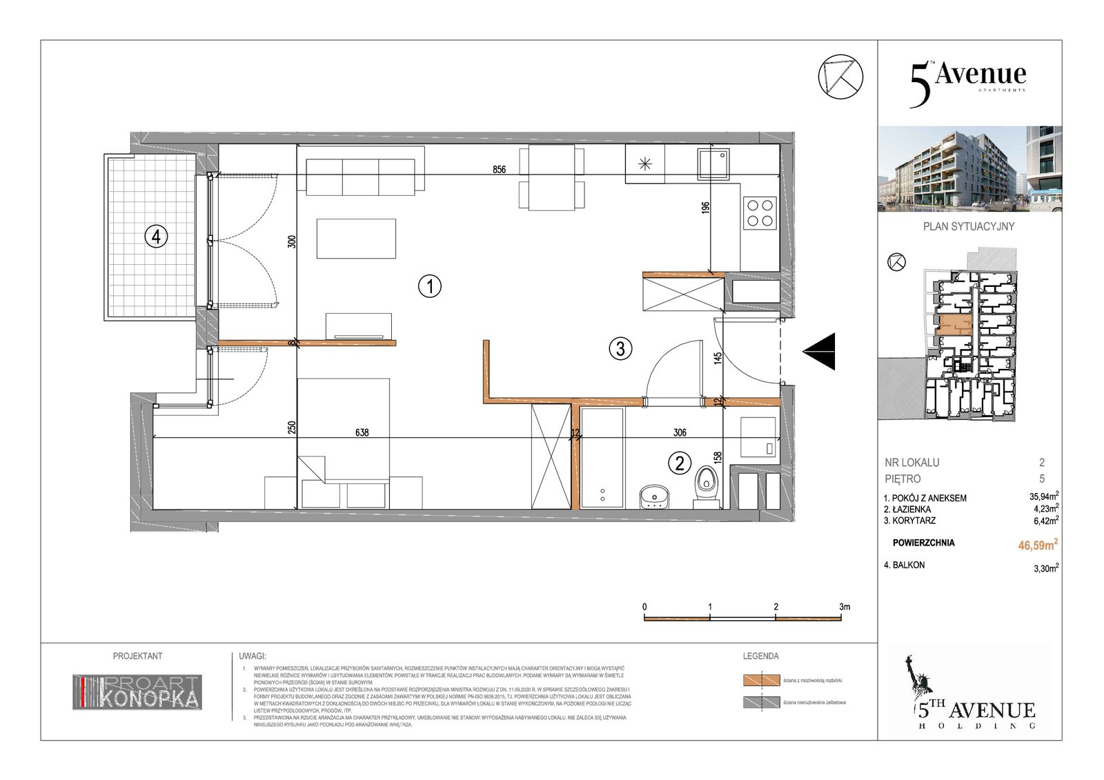 Rzut A5/2 — 5th Avenue Apartments