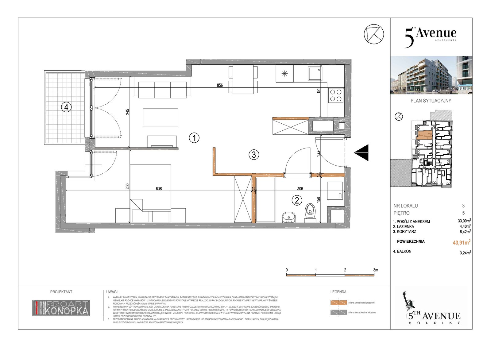 Rzut A5/3 — 5th Avenue Apartments