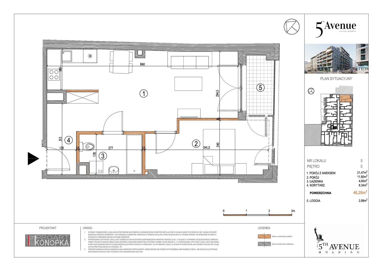 Rzut A5/5 — 5th Avenue Apartments