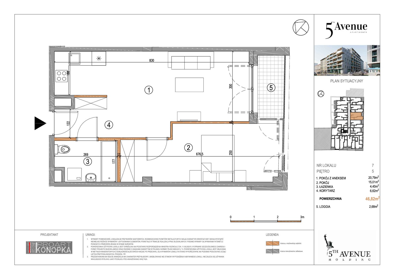 Rzut A5/7 — 5th Avenue Apartments