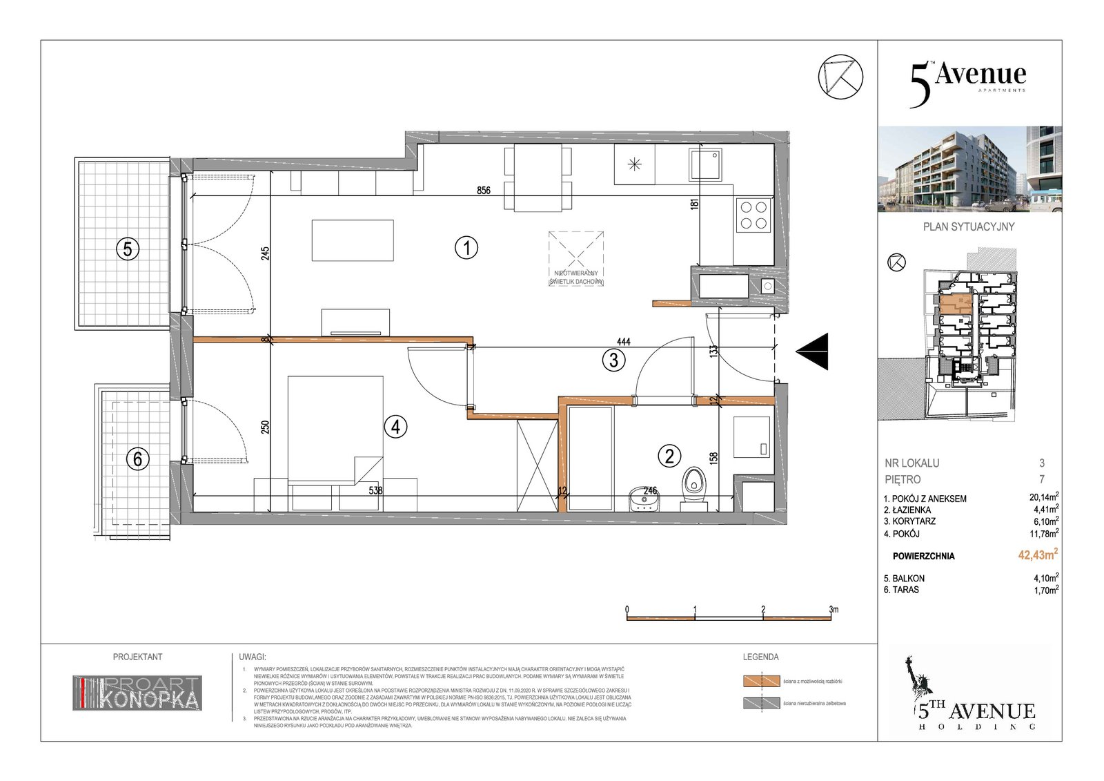 Rzut A7/3 — 5th Avenue Apartments