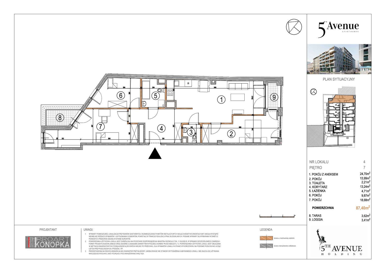 Rzut A7/4 — 5th Avenue Apartments