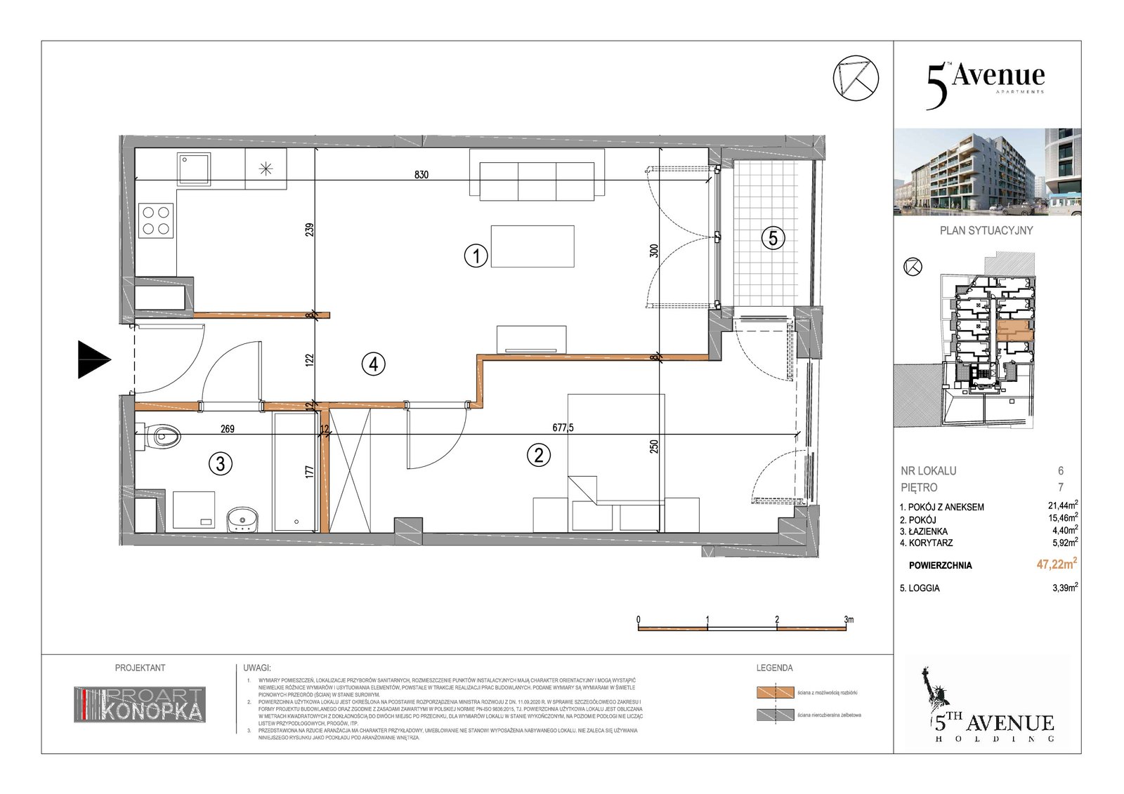 Rzut A7/6 — 5th Avenue Apartments