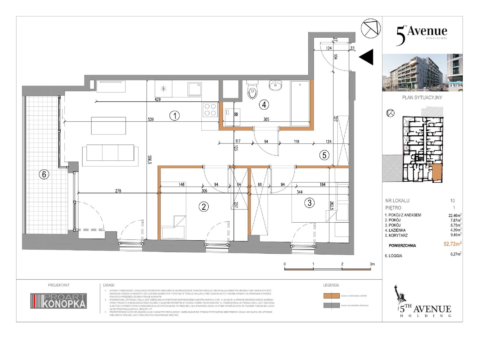 Rzut A1/10 — 5th Avenue Apartments