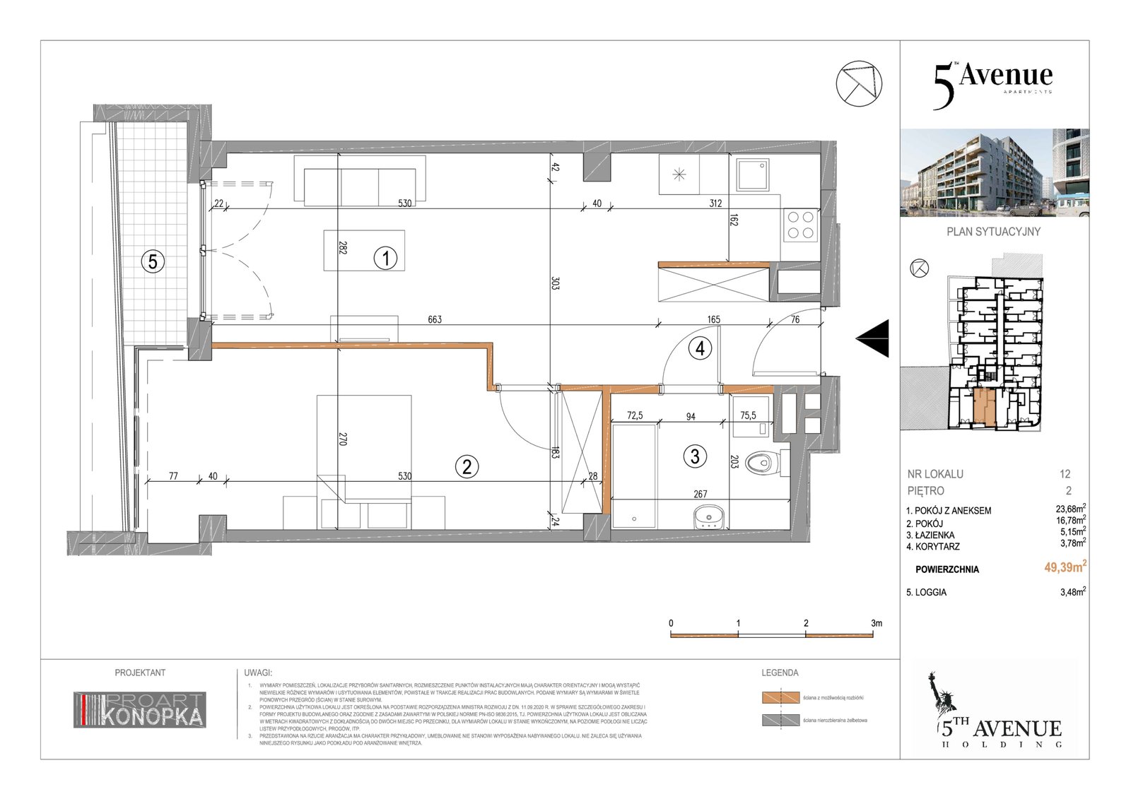 Rzut A2/12 — 5th Avenue Apartments
