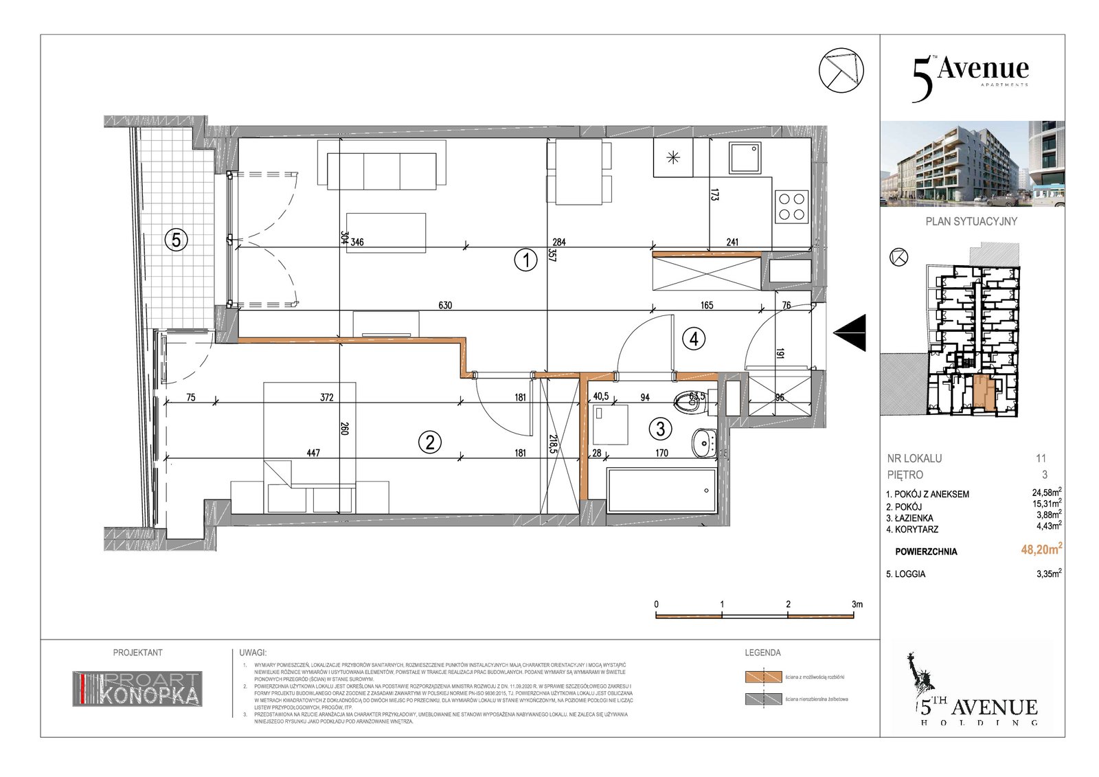 Rzut A3/11 — 5th Avenue Apartments
