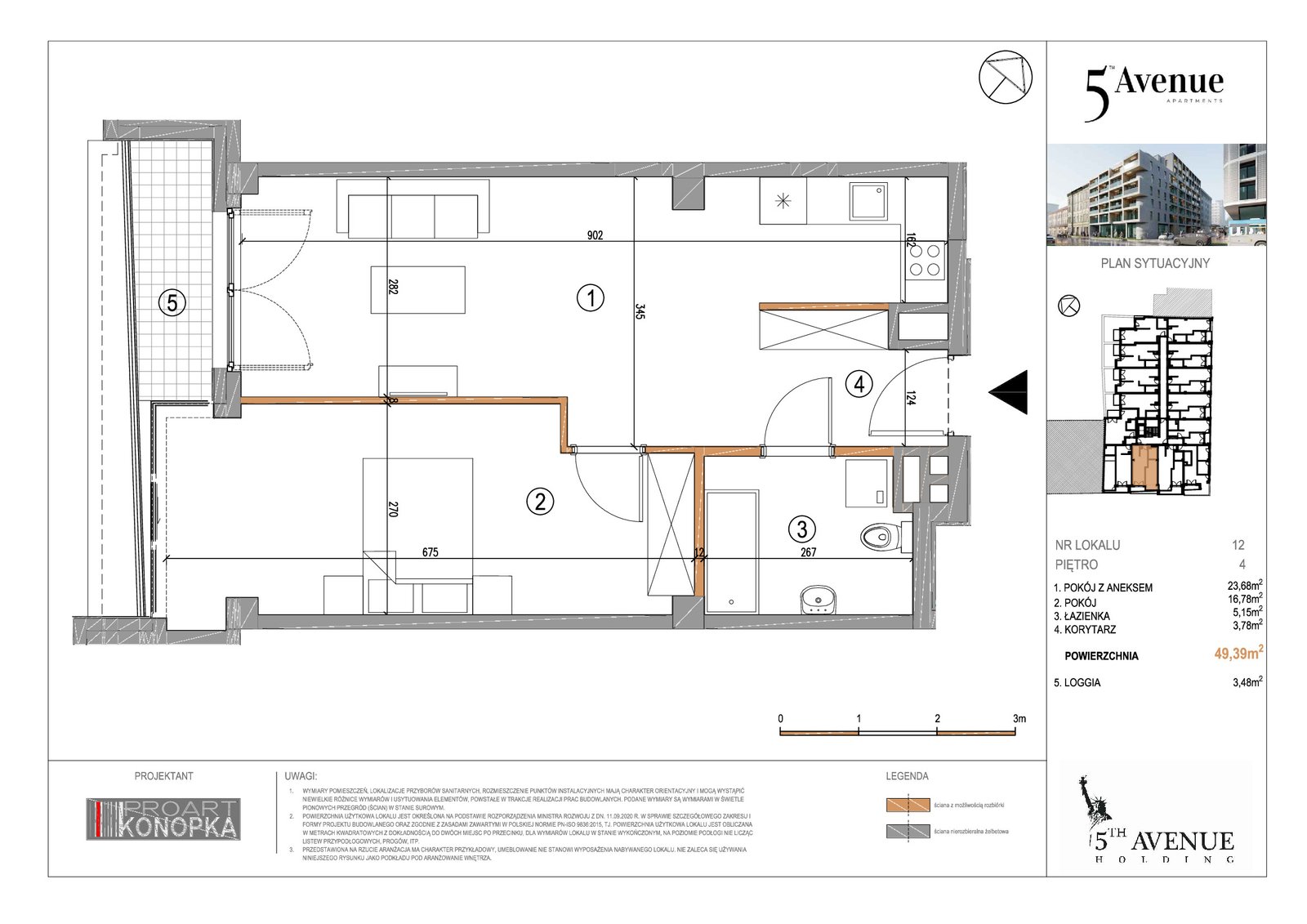Rzut A4/12 — 5th Avenue Apartments