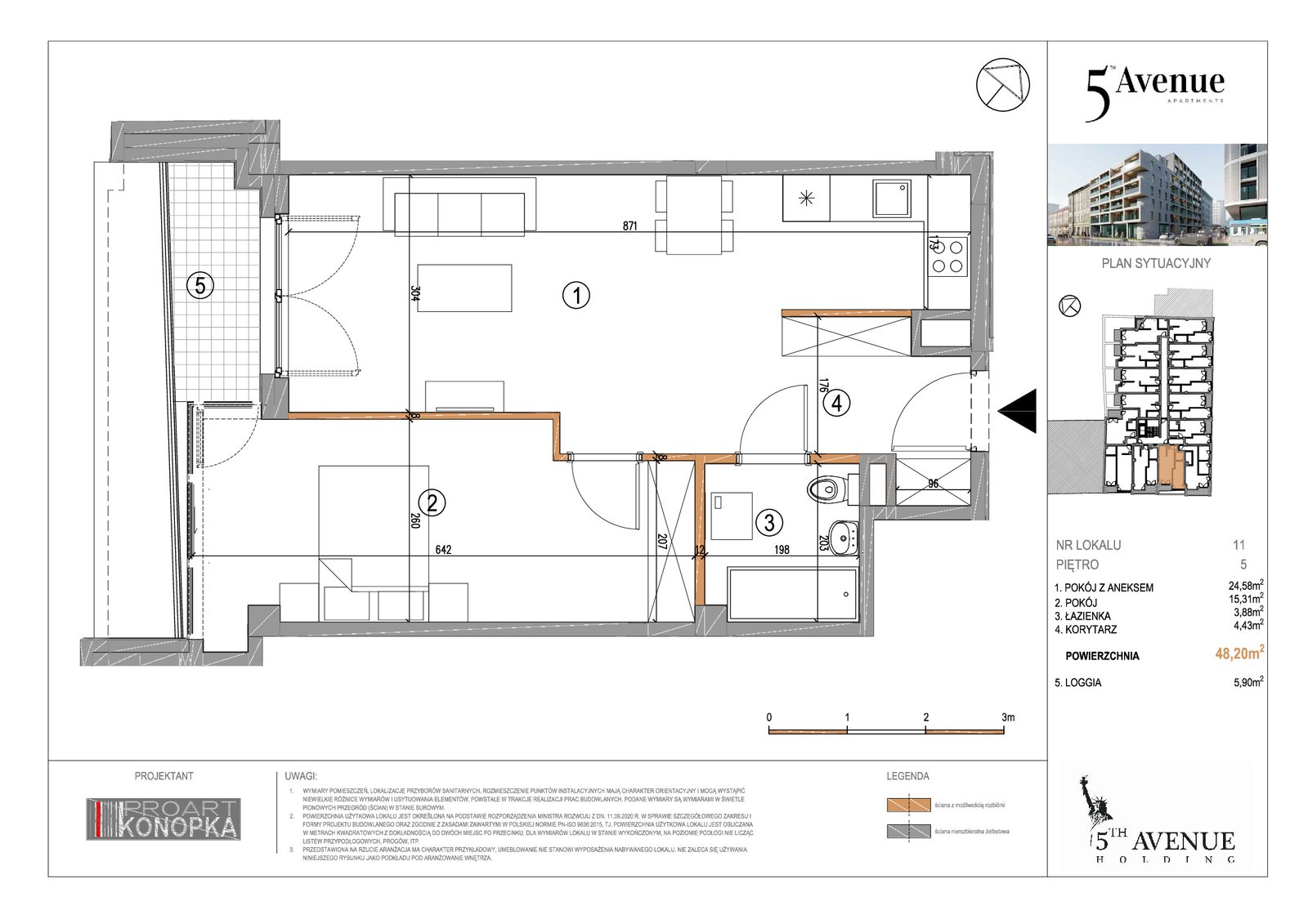 Rzut A5/11 — 5th Avenue Apartments