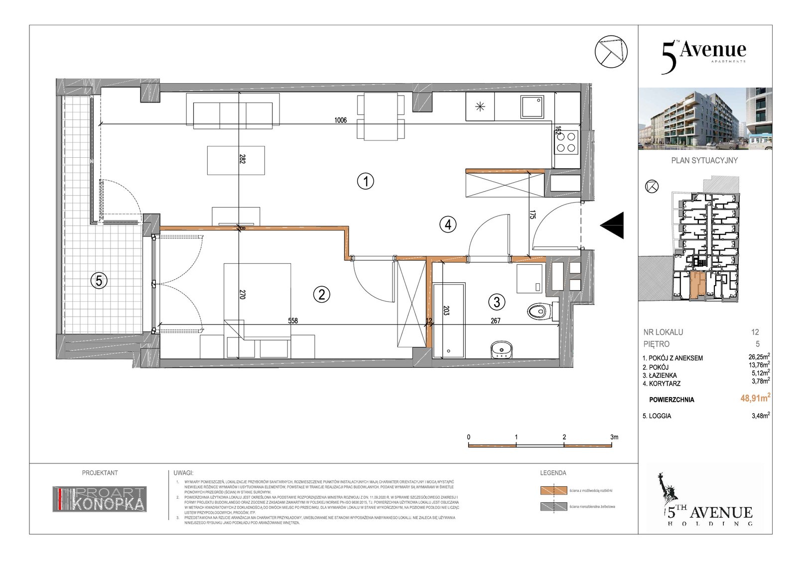 Rzut A5/12 — 5th Avenue Apartments