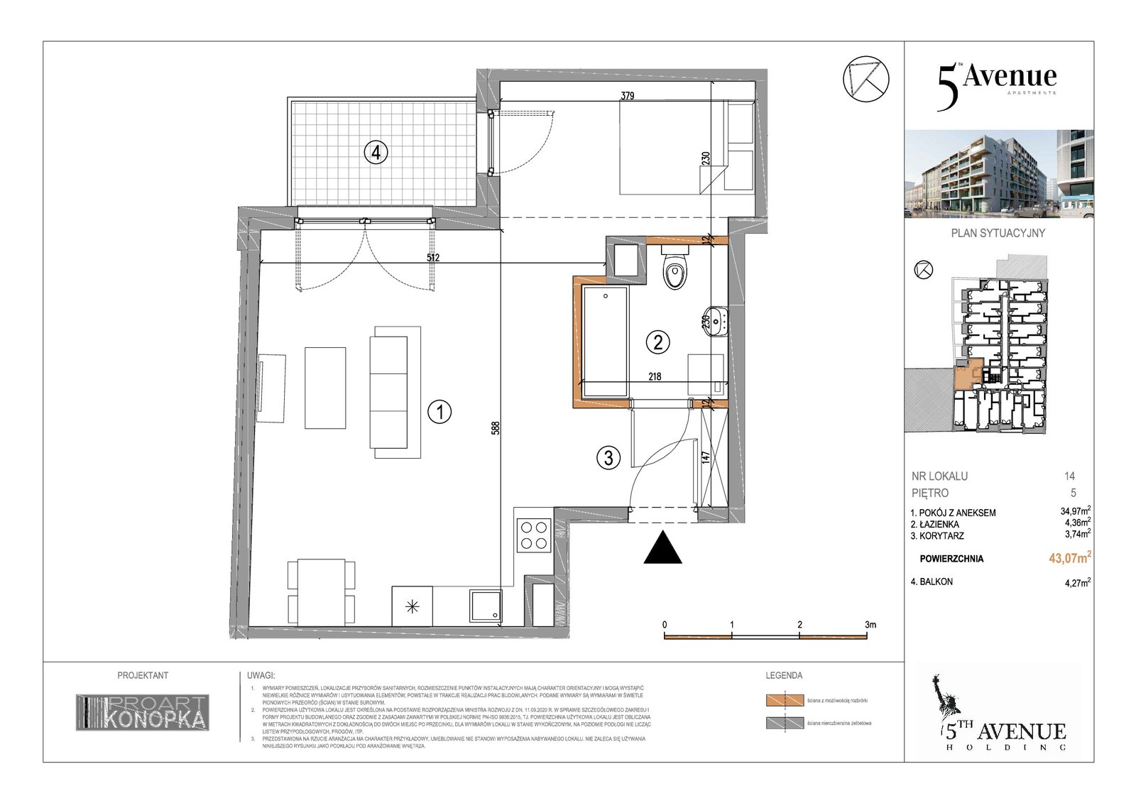 Rzut A5/14 — 5th Avenue Apartments