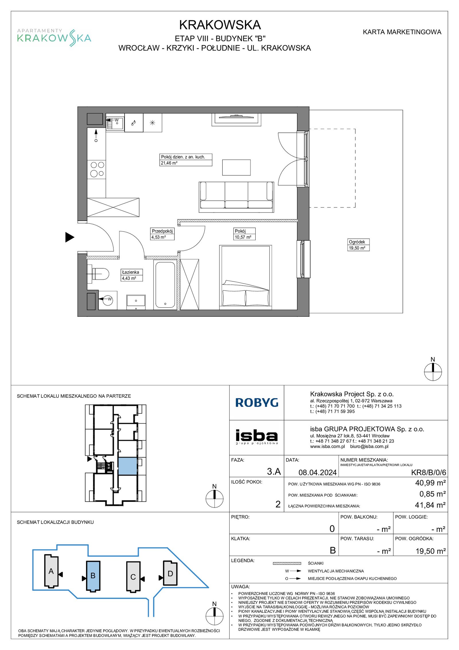 Rzut KR8/B/0/6 — Apartamenty Krakowska 8