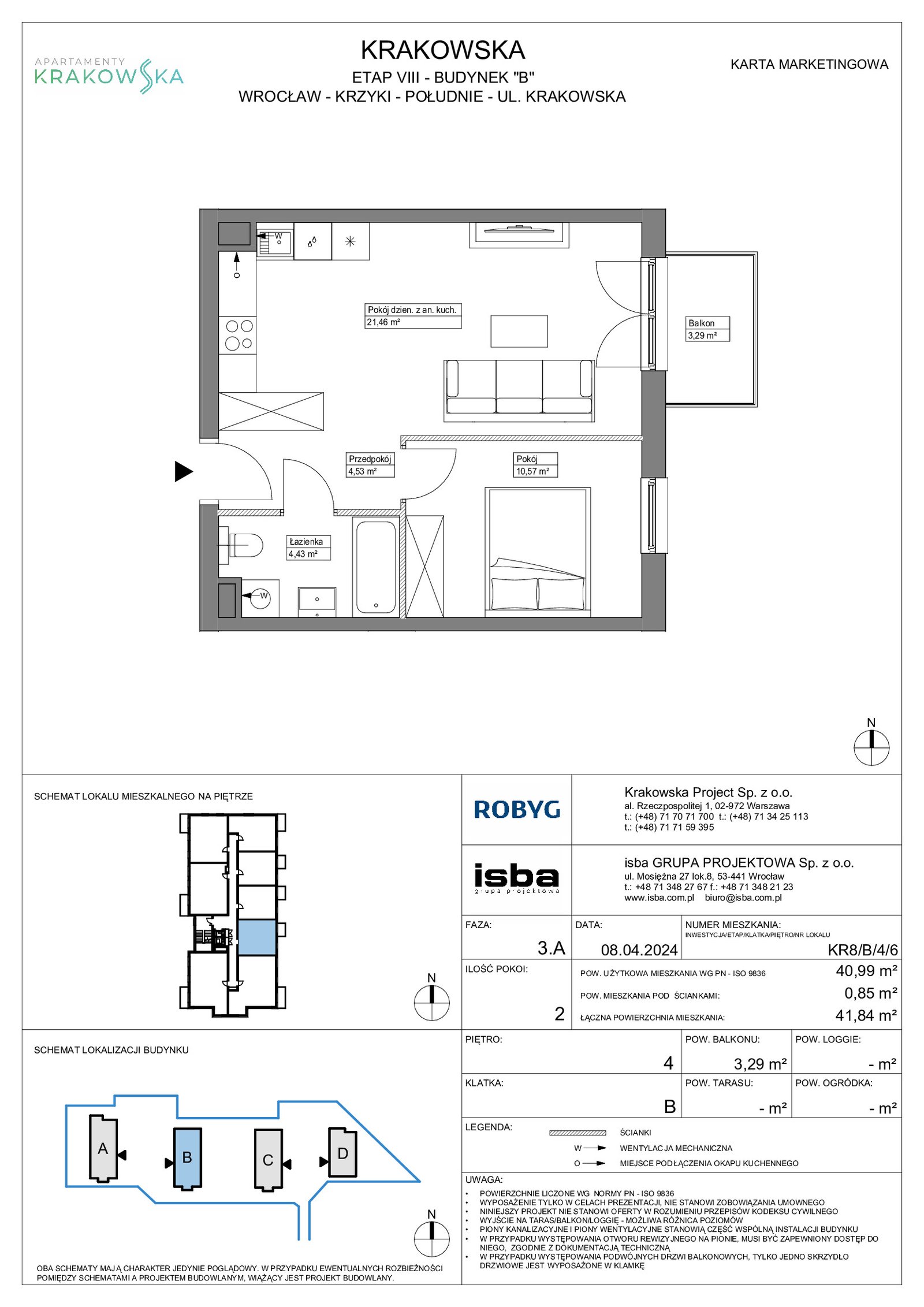 Rzut KR8/B/4/6 — Apartamenty Krakowska 8