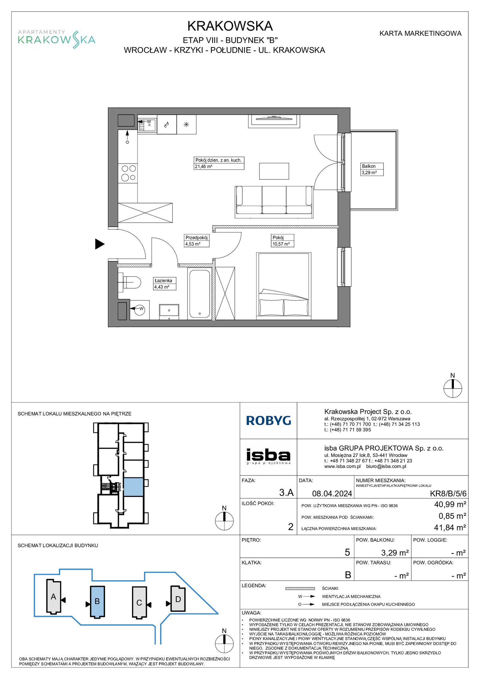 Rzut KR8/B/5/6 — Apartamenty Krakowska 8