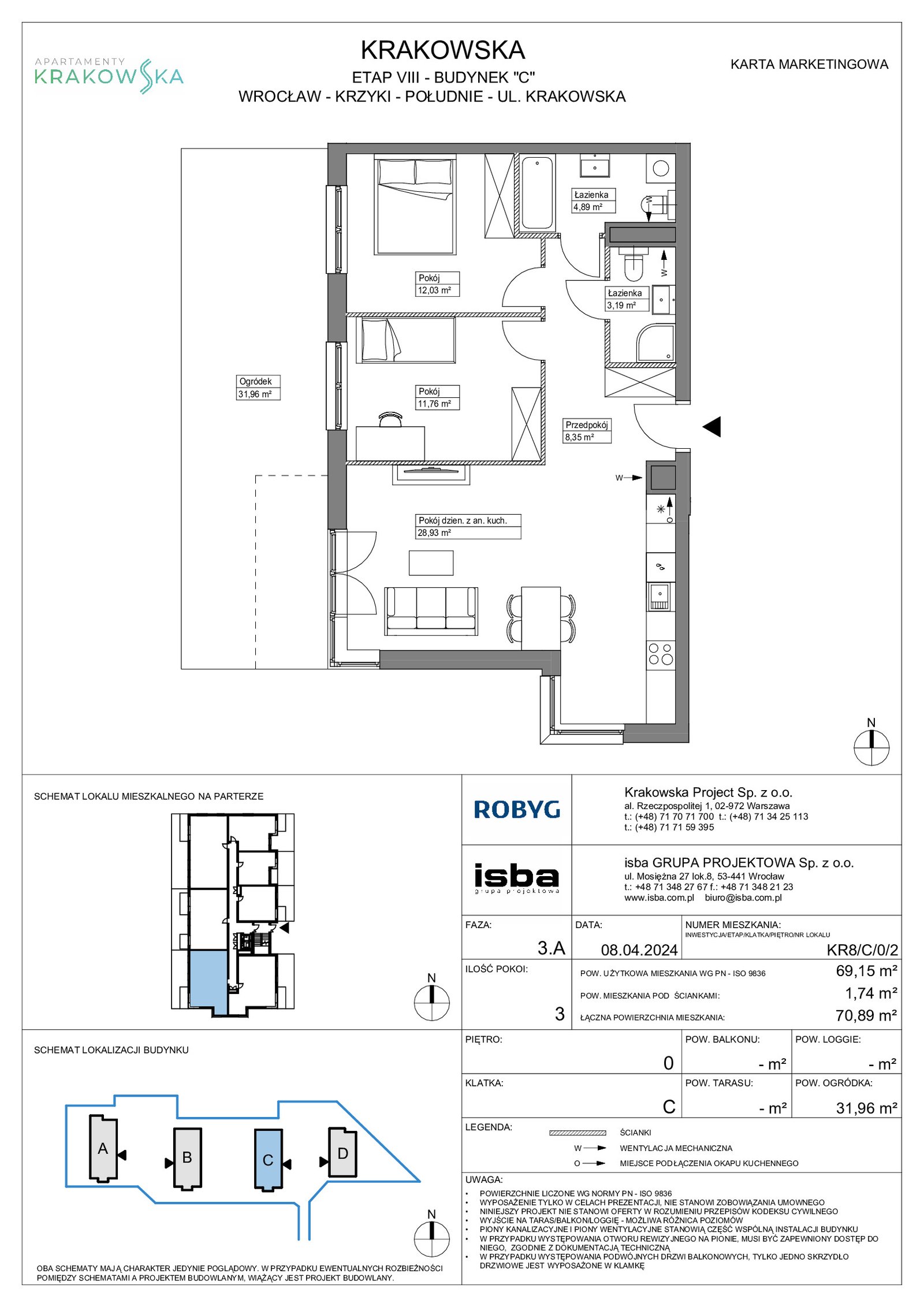 Rzut KR8/C/0/2 — Apartamenty Krakowska 8