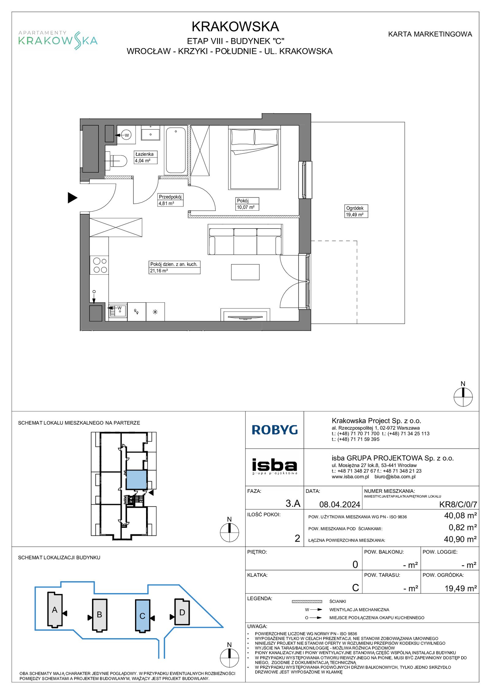 Rzut KR8/C/0/7 — Apartamenty Krakowska 8