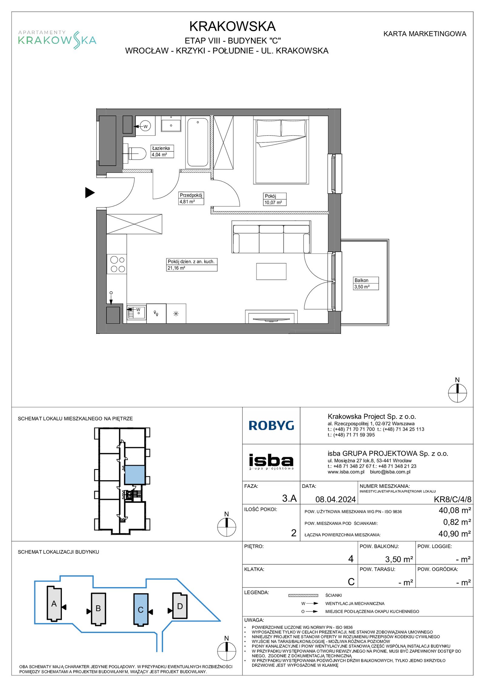 Rzut KR8/C/4/8 — Apartamenty Krakowska 8