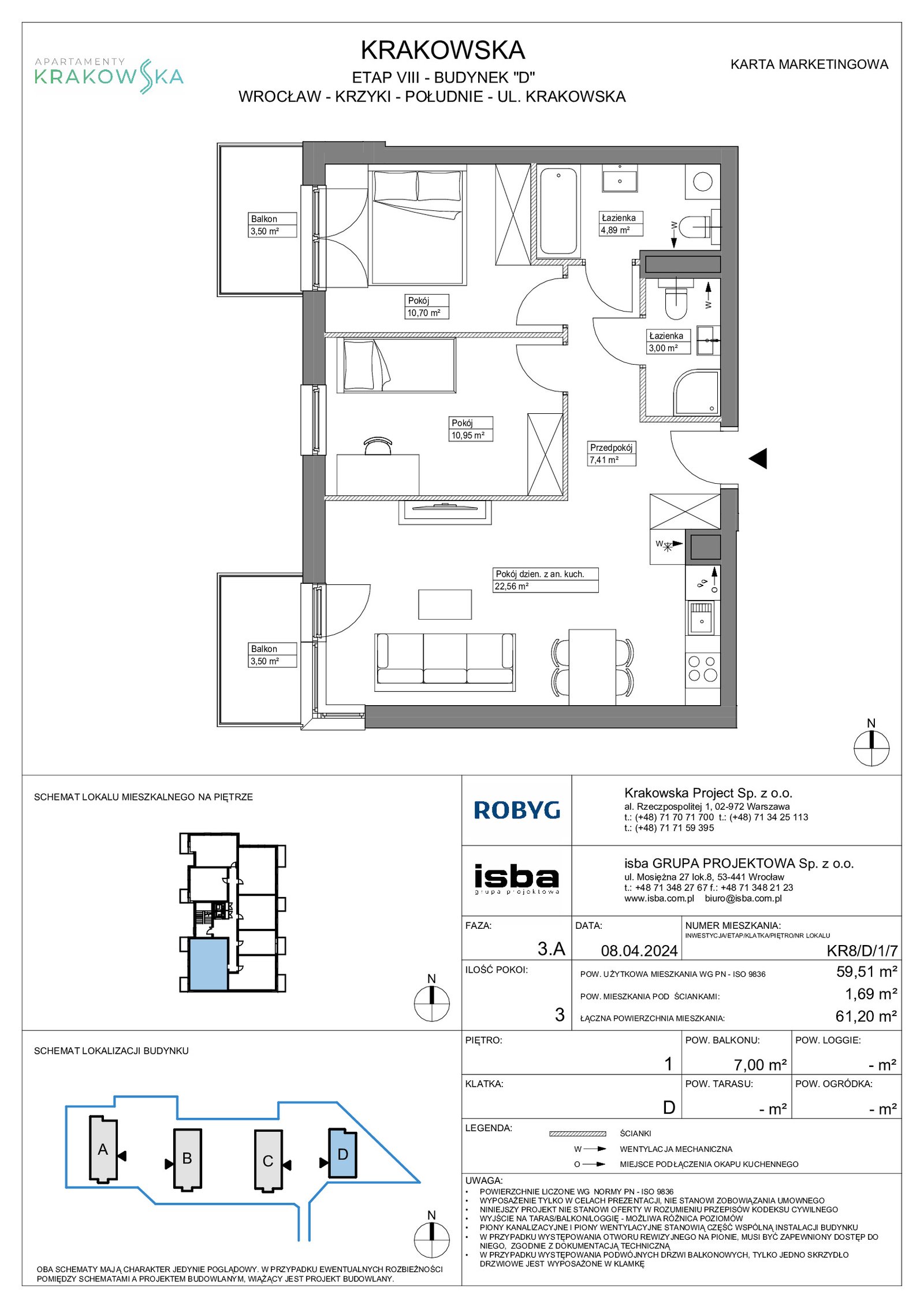 Rzut KR8/D/1/7 — Apartamenty Krakowska 8