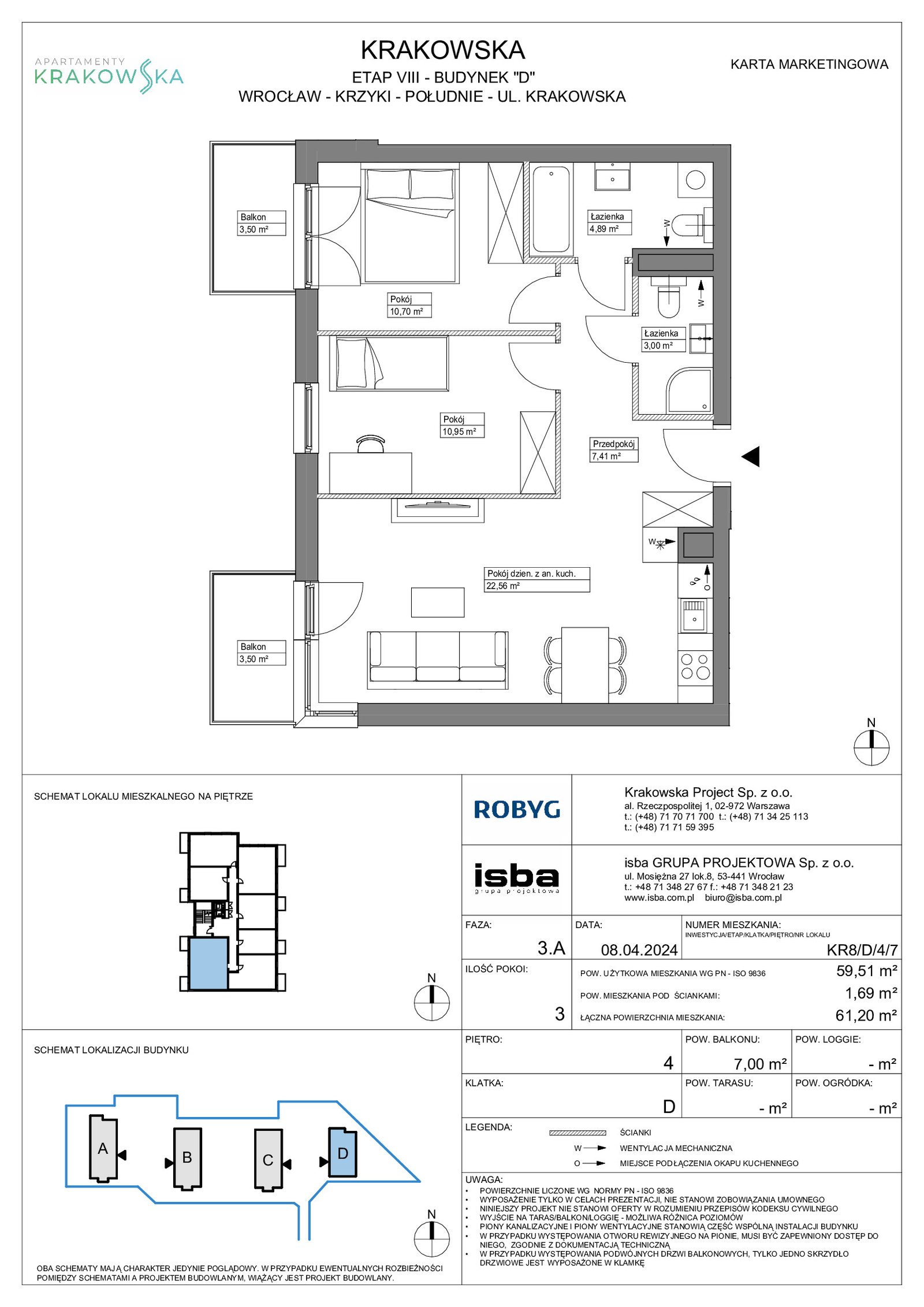Rzut KR8/D/4/7 — Apartamenty Krakowska 8