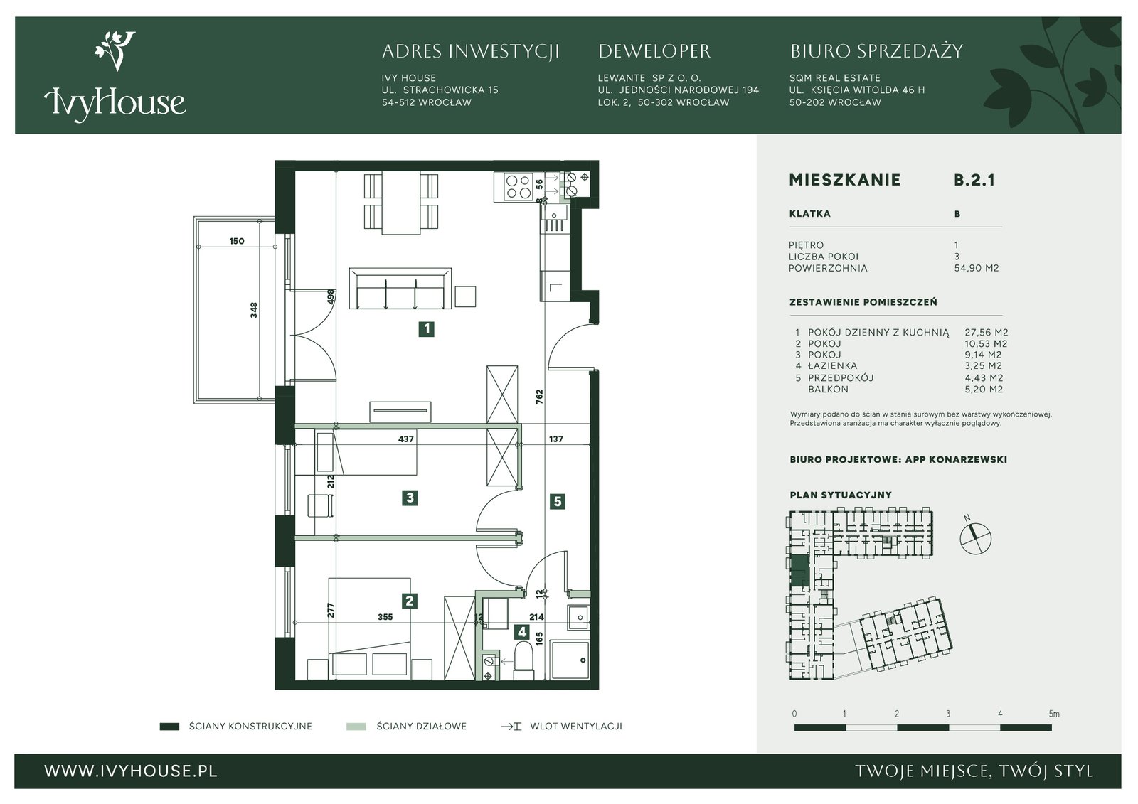 Rzut B.2.1 — Ivy House