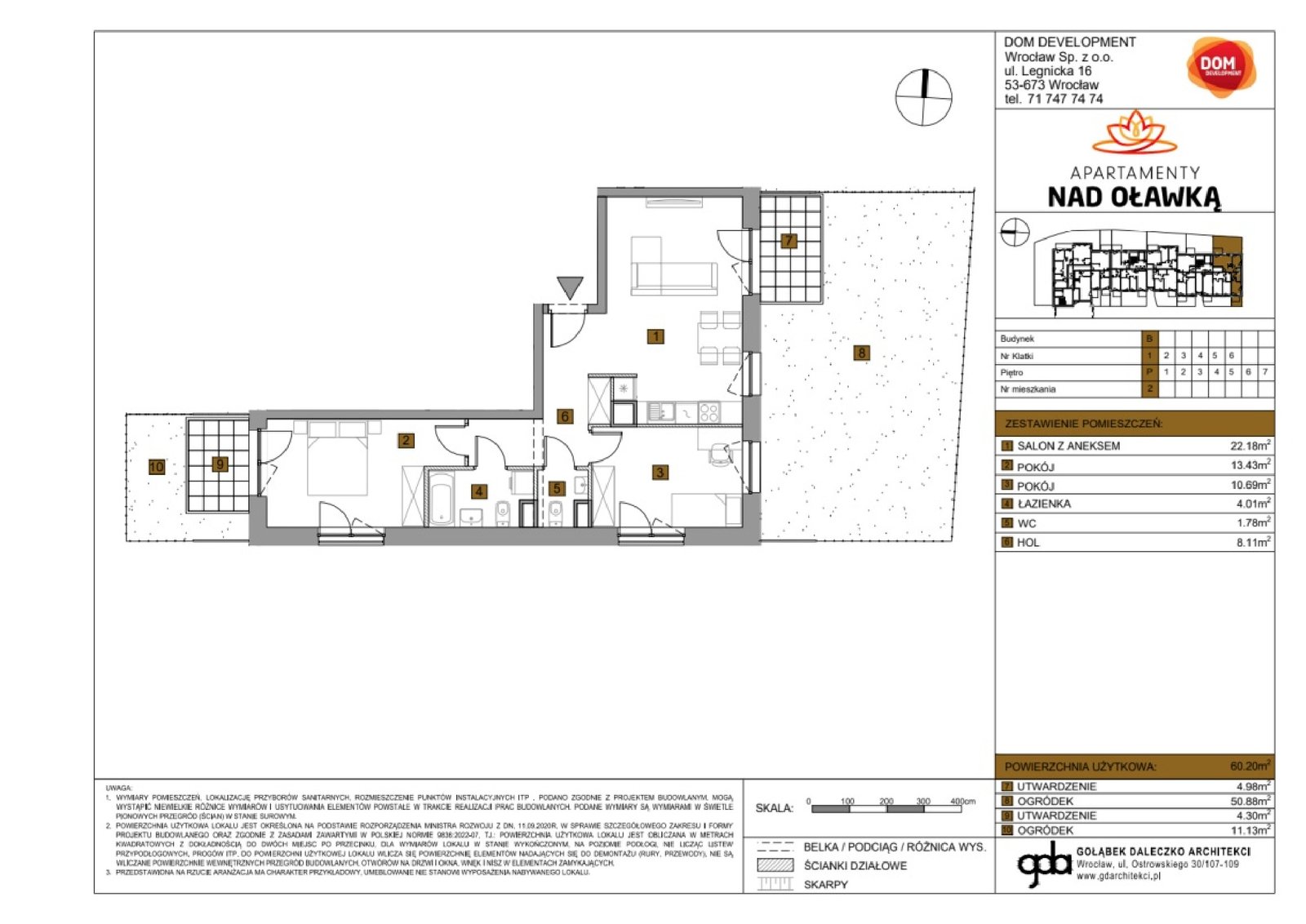 Rzut B2 — Apartamenty Nad Oławką etap II