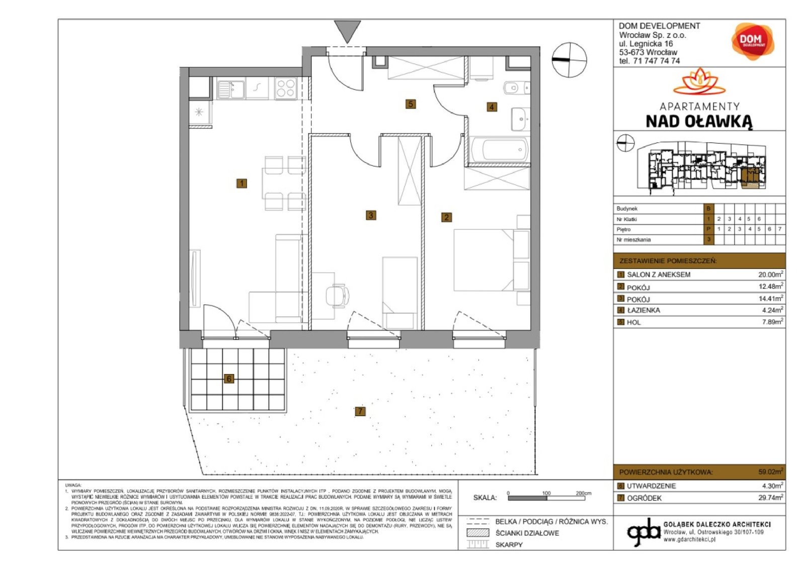 Rzut B3 — Apartamenty Nad Oławką etap II