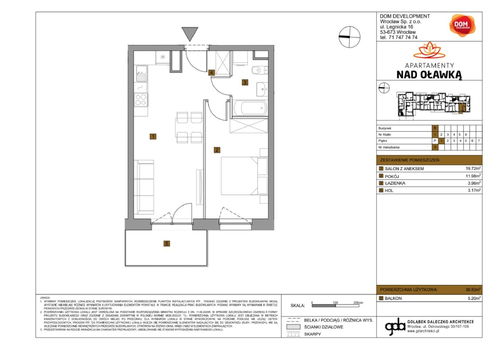 Rzut B5 — Apartamenty Nad Oławką etap II