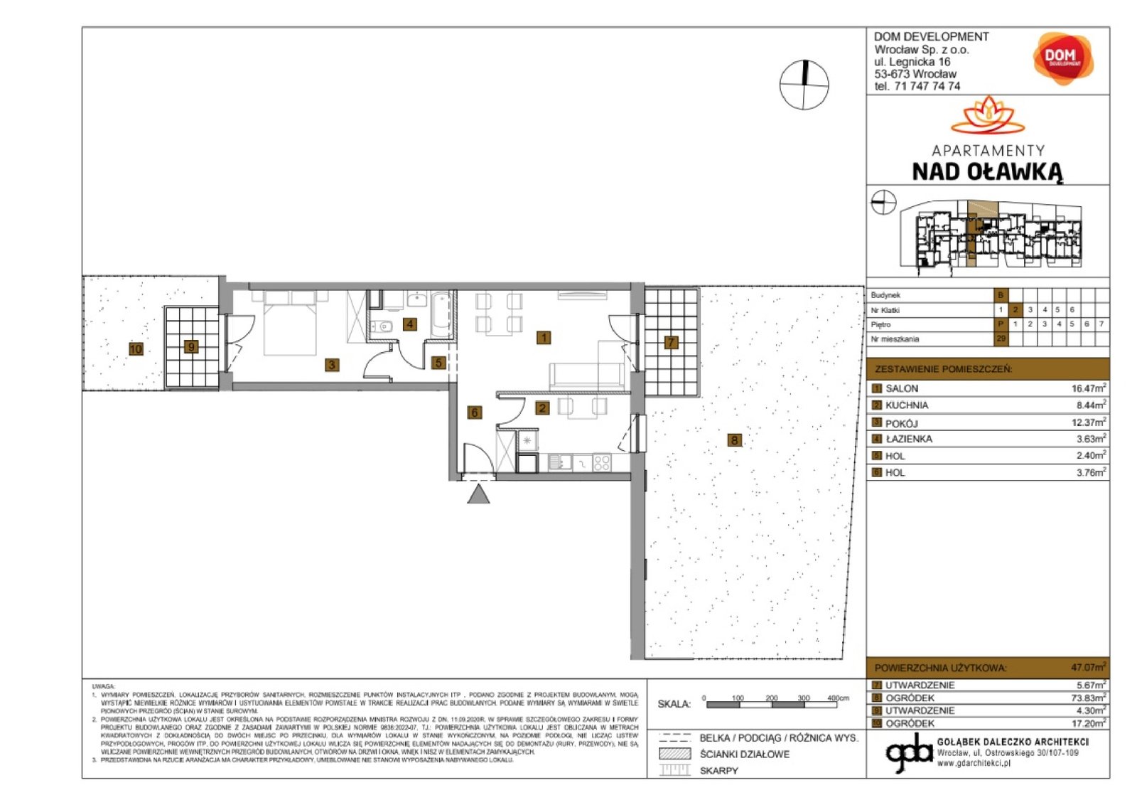 Rzut B29 — Apartamenty Nad Oławką etap II