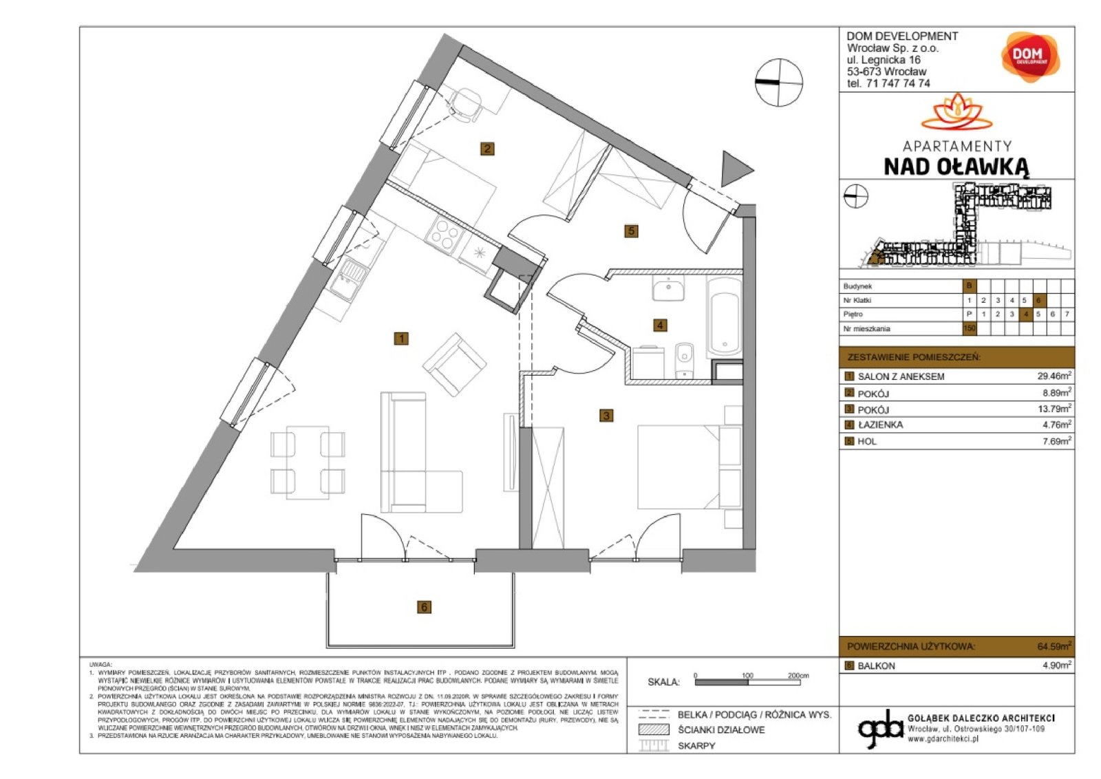 Rzut B150 — Apartamenty Nad Oławką etap II