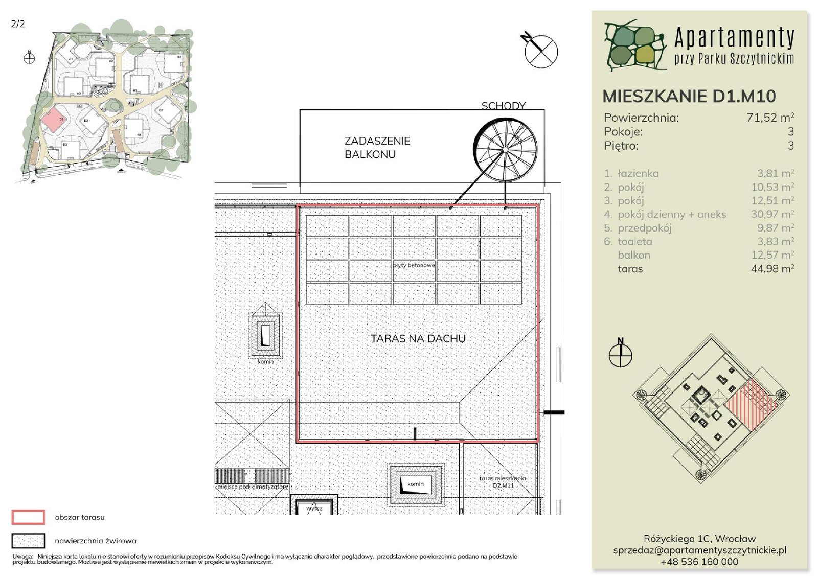 Rzut D1.M10 — Apartamenty przy Parku Szczytnickim
