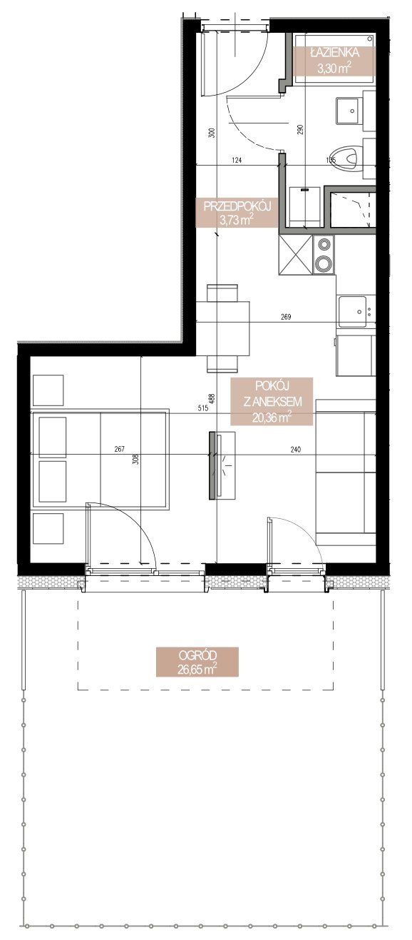 Rzut SWA/1/05/D — Apartamenty Świeradowska